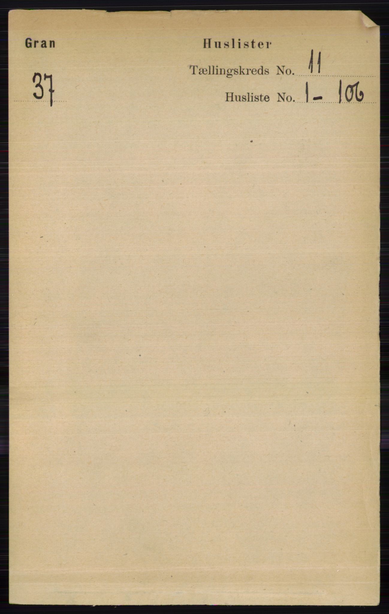 RA, 1891 census for 0534 Gran, 1891, p. 5358