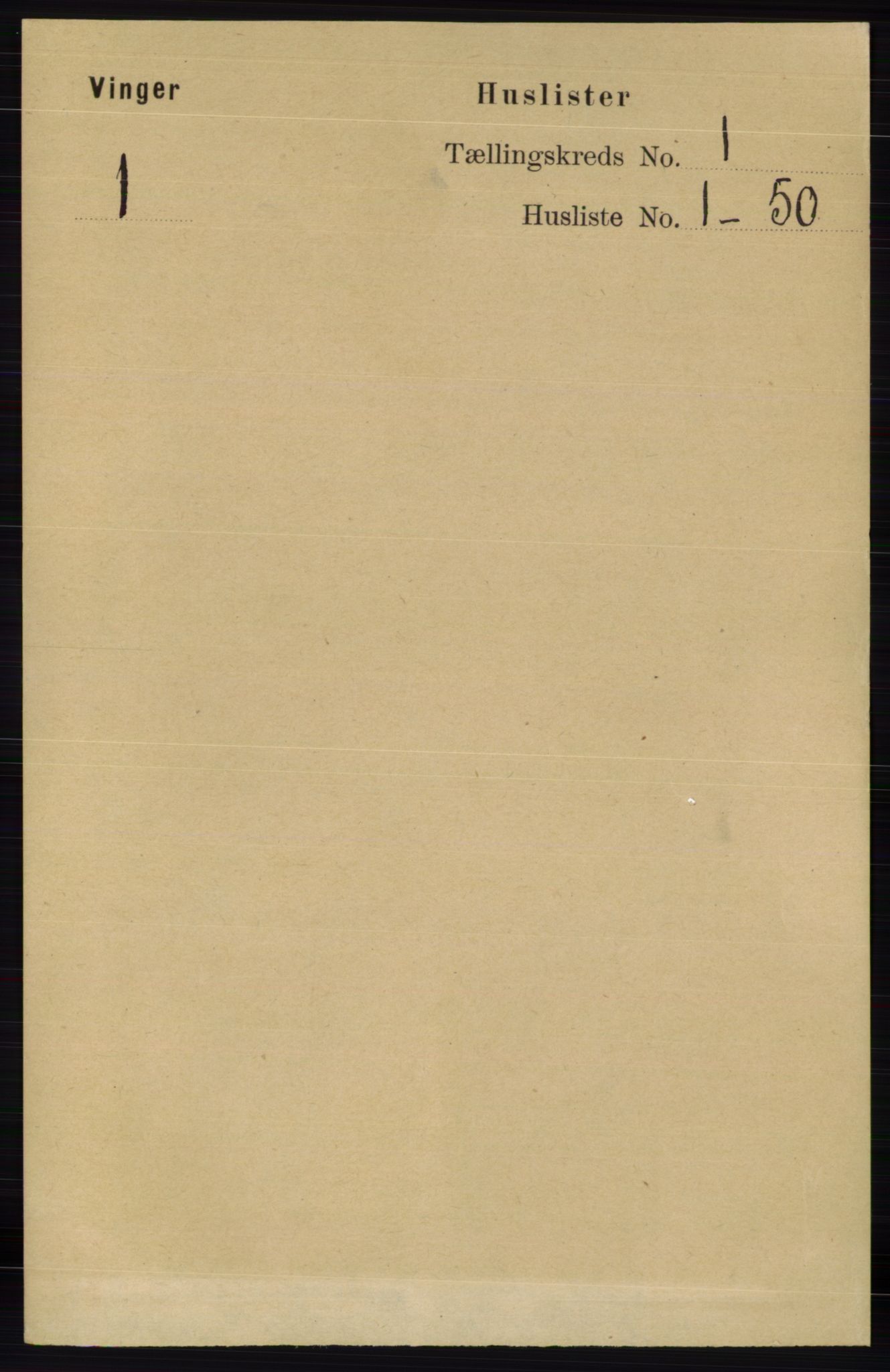 RA, 1891 census for 0421 Vinger, 1891, p. 29