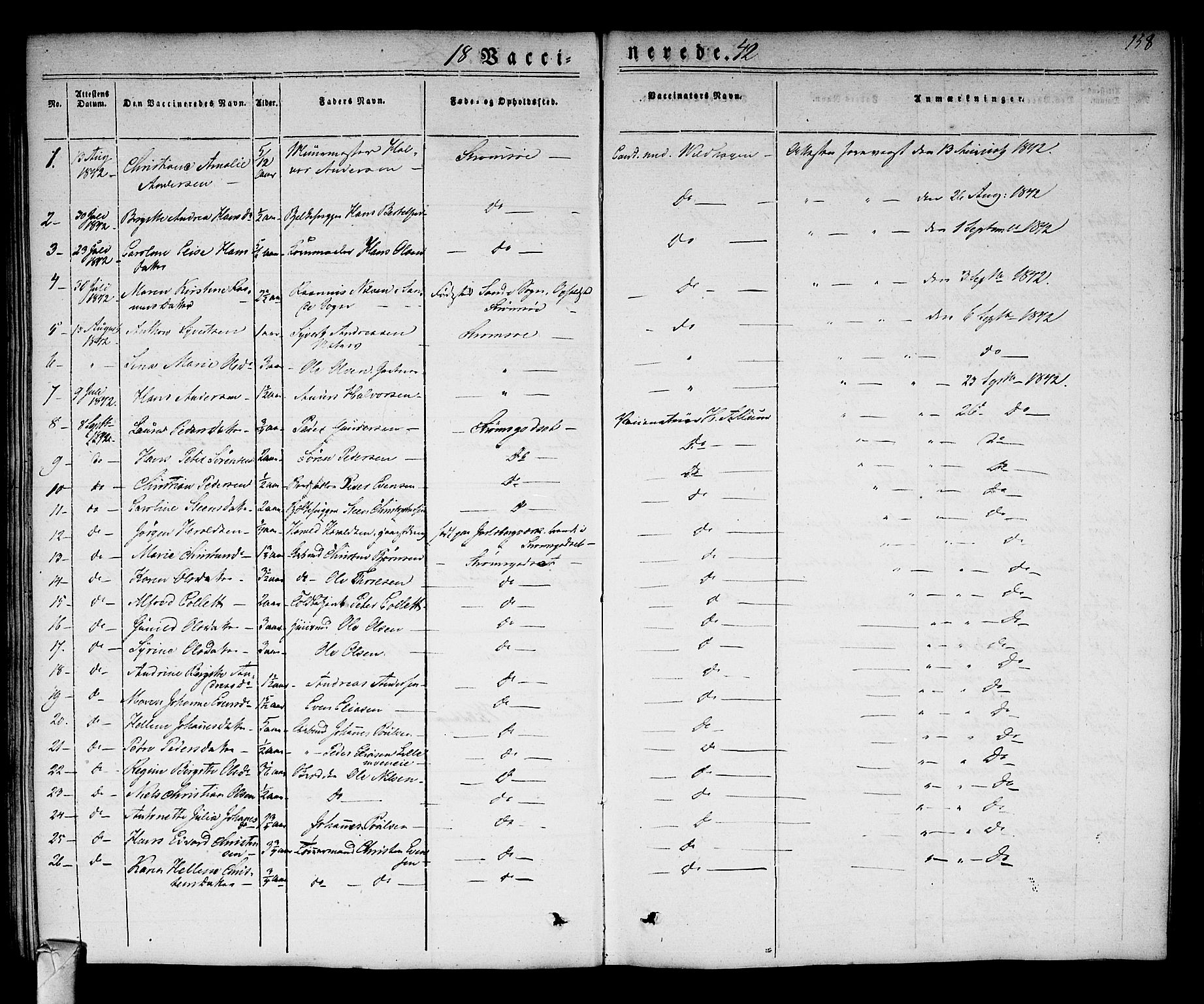 Strømsø kirkebøker, AV/SAKO-A-246/F/Fa/L0013: Parish register (official) no. I 13, 1830-1847, p. 158