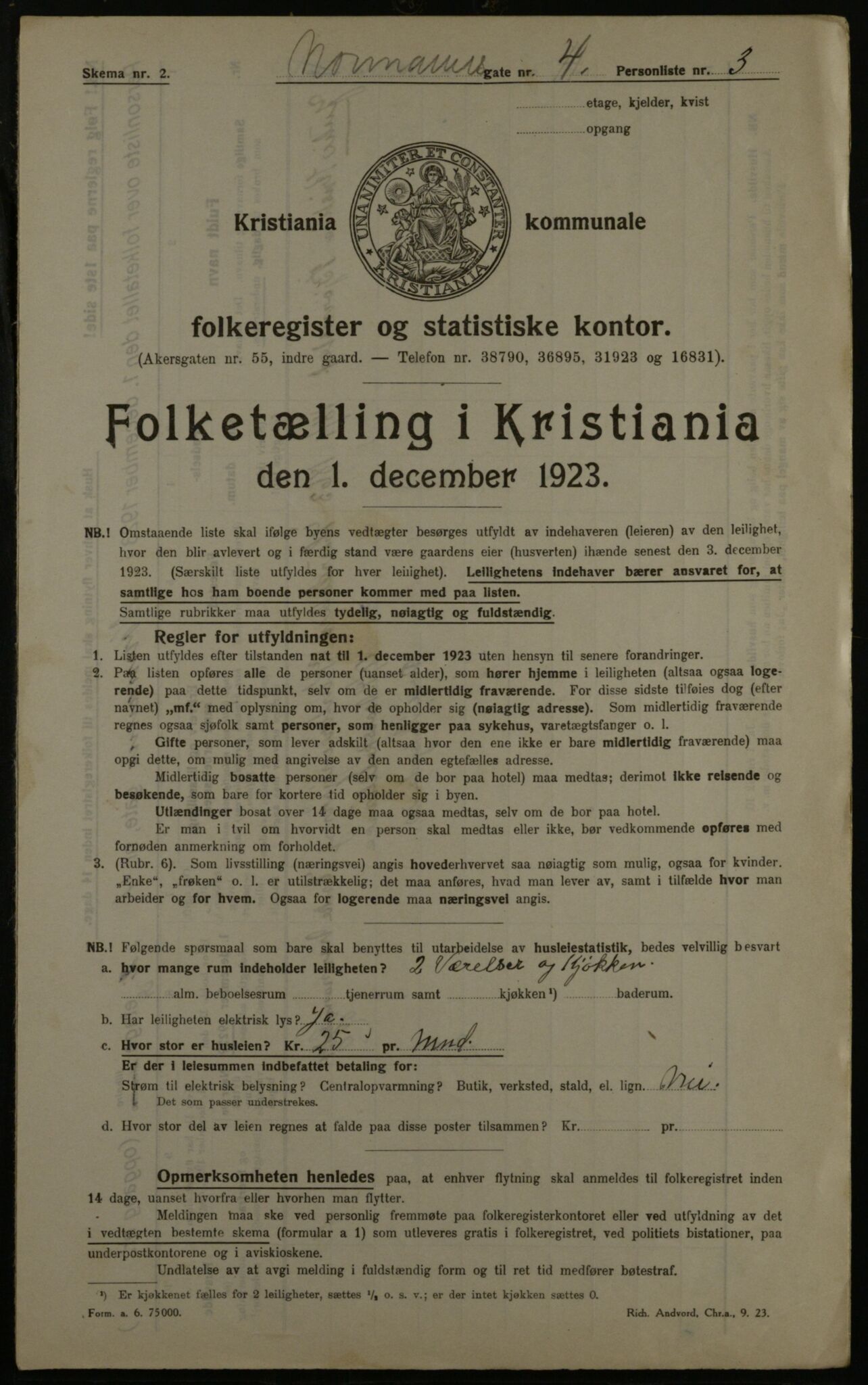 OBA, Municipal Census 1923 for Kristiania, 1923, p. 80723