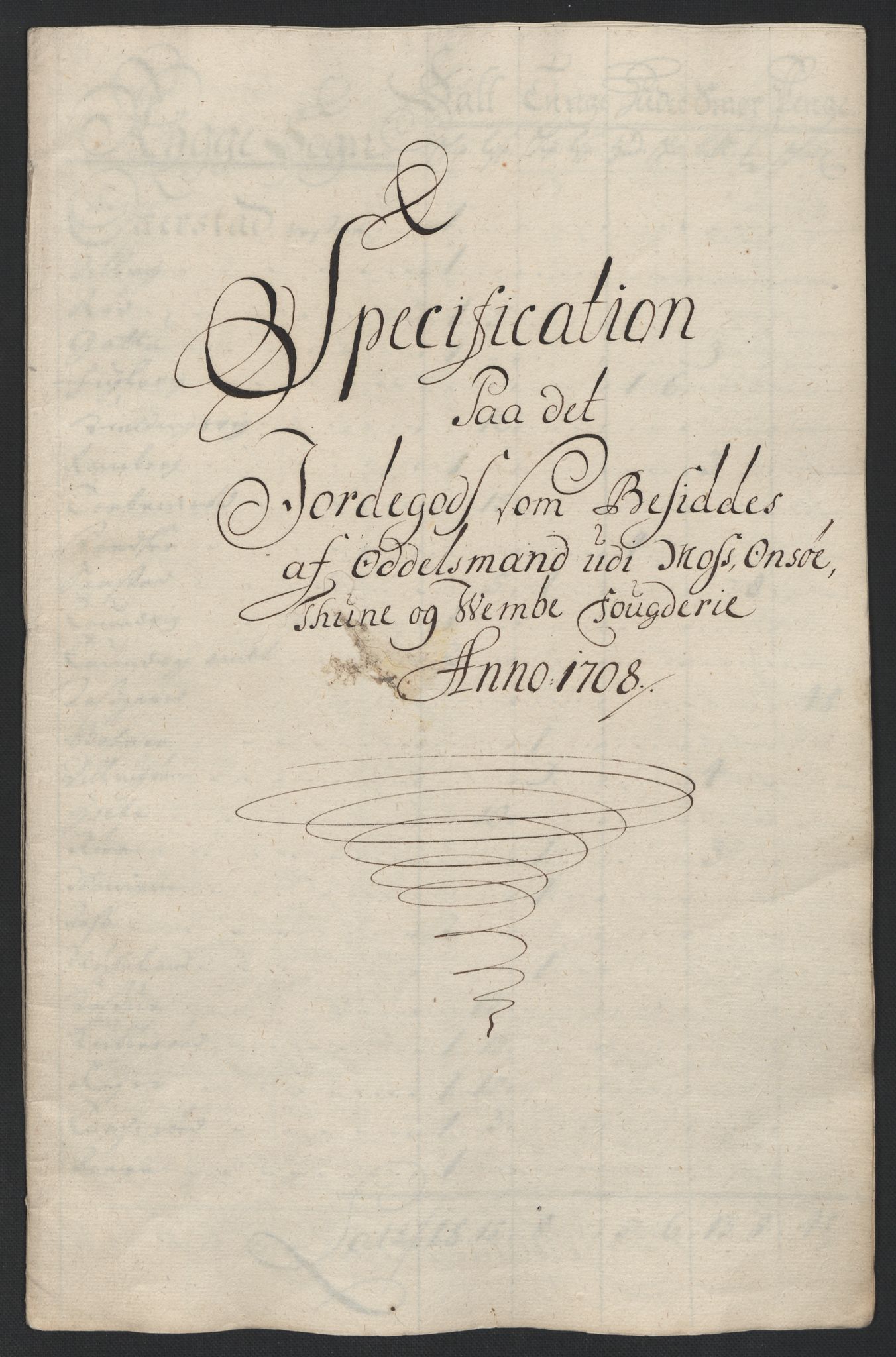 Rentekammeret inntil 1814, Reviderte regnskaper, Fogderegnskap, RA/EA-4092/R04/L0134: Fogderegnskap Moss, Onsøy, Tune, Veme og Åbygge, 1707-1708, p. 353