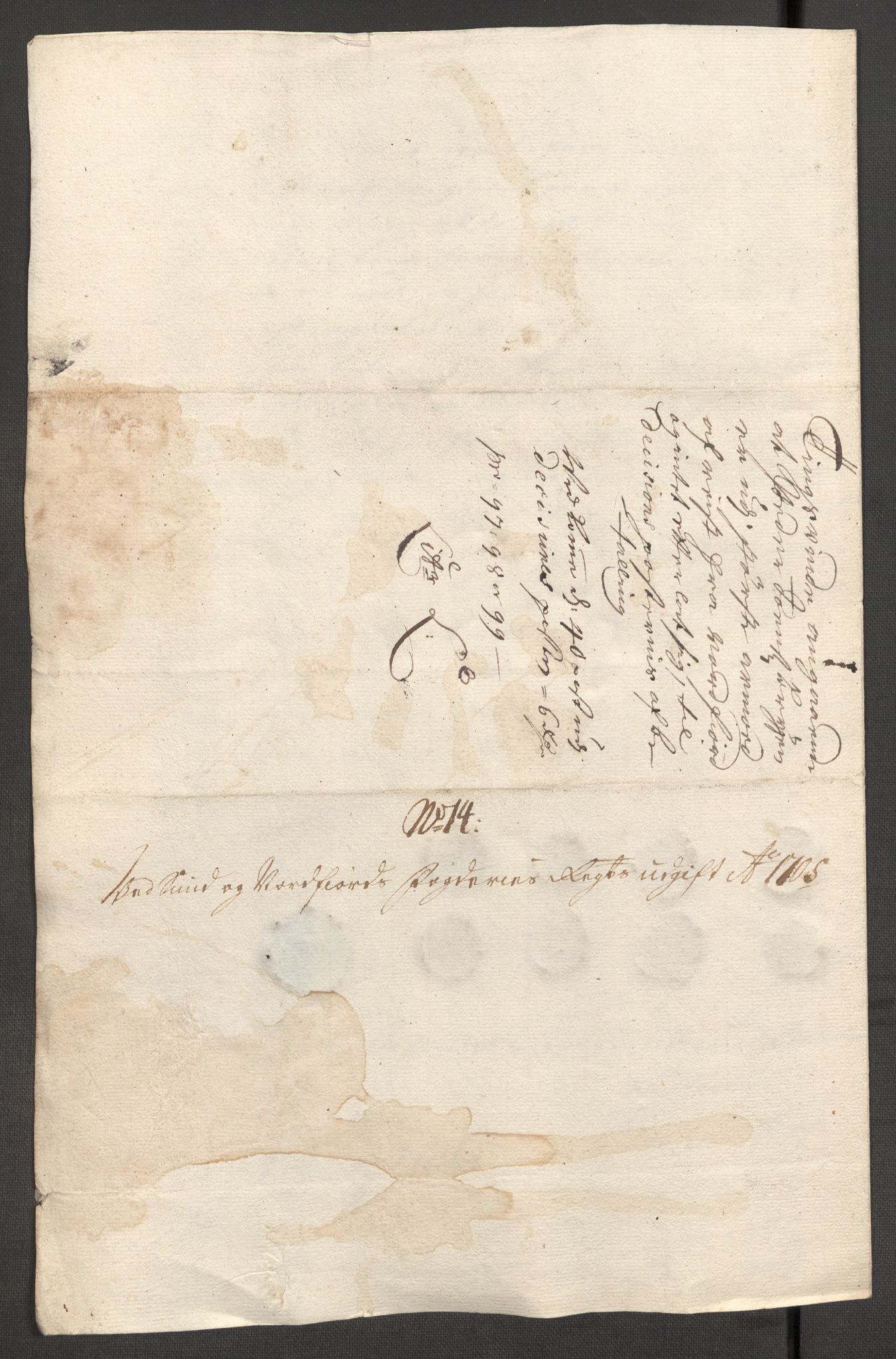 Rentekammeret inntil 1814, Reviderte regnskaper, Fogderegnskap, AV/RA-EA-4092/R53/L3429: Fogderegnskap Sunn- og Nordfjord, 1705, p. 226