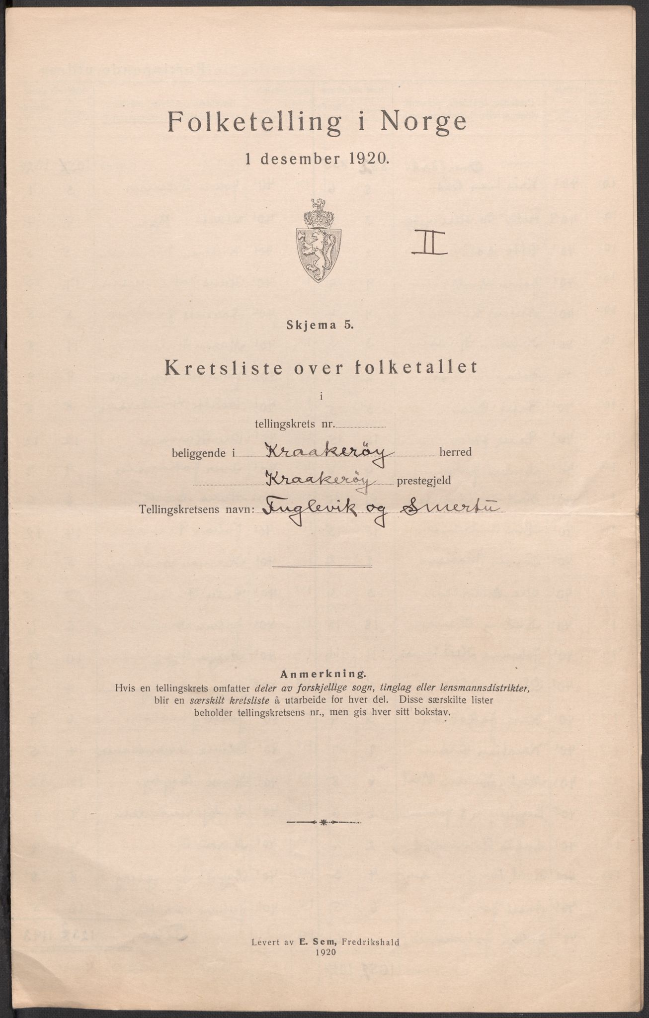 SAO, 1920 census for Kråkerøy, 1920, p. 26