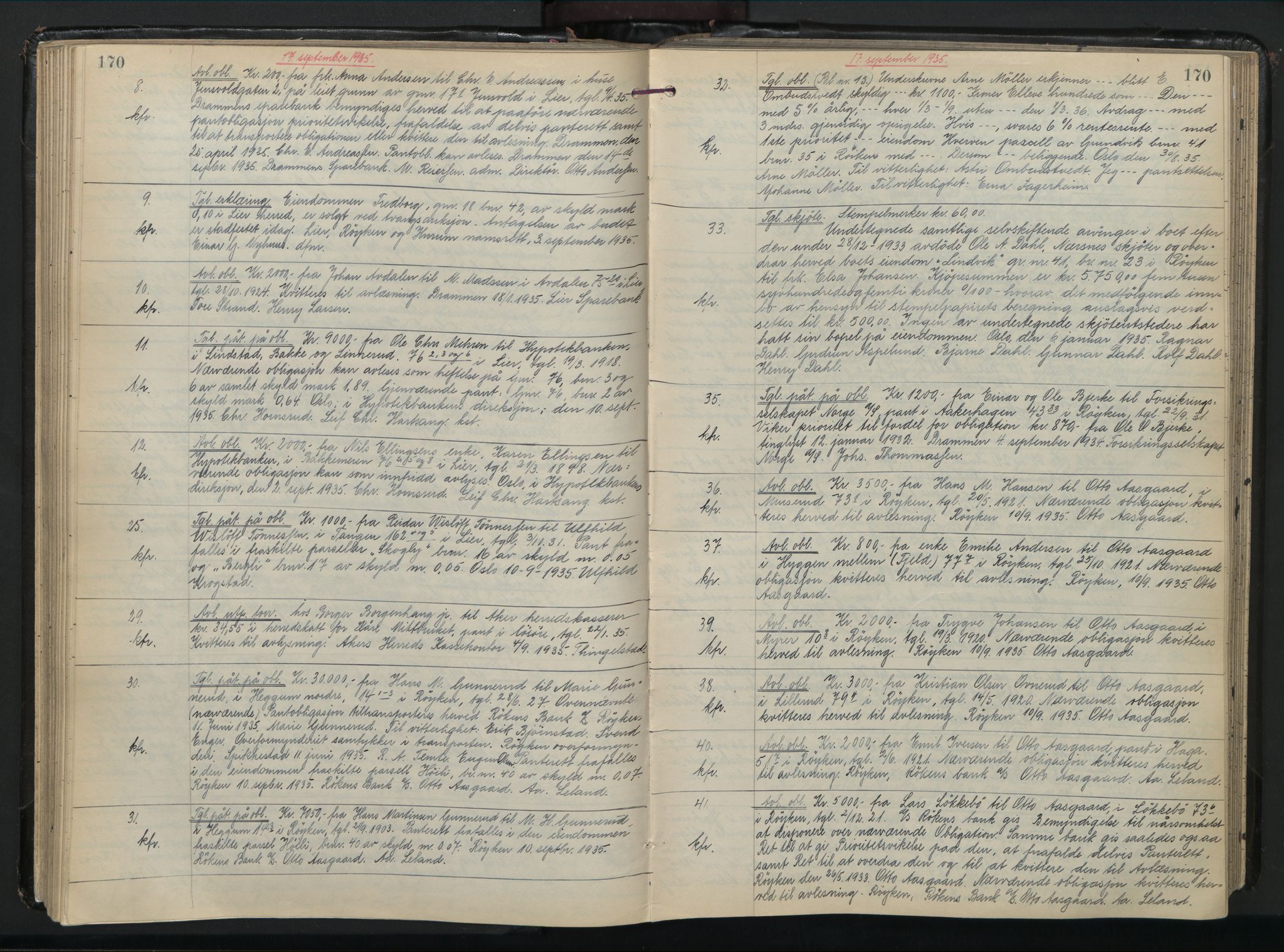 Lier, Røyken og Hurum sorenskriveri, SAKO/A-89/G/Ga/Gab/L0049: Mortgage book no. 49, 1933-1938, Deed date: 17.09.1935