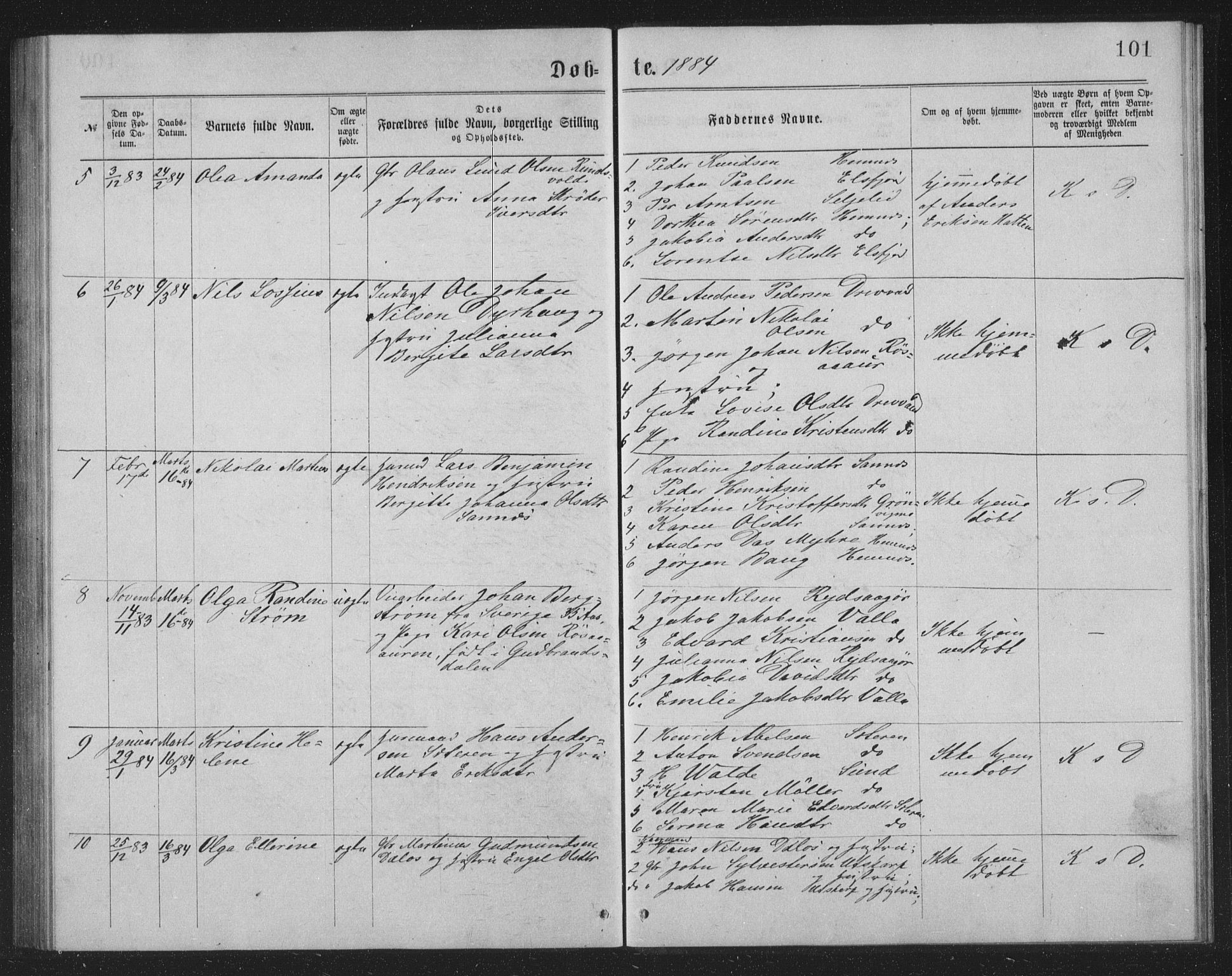 Ministerialprotokoller, klokkerbøker og fødselsregistre - Nordland, AV/SAT-A-1459/825/L0369: Parish register (copy) no. 825C06, 1873-1885, p. 101