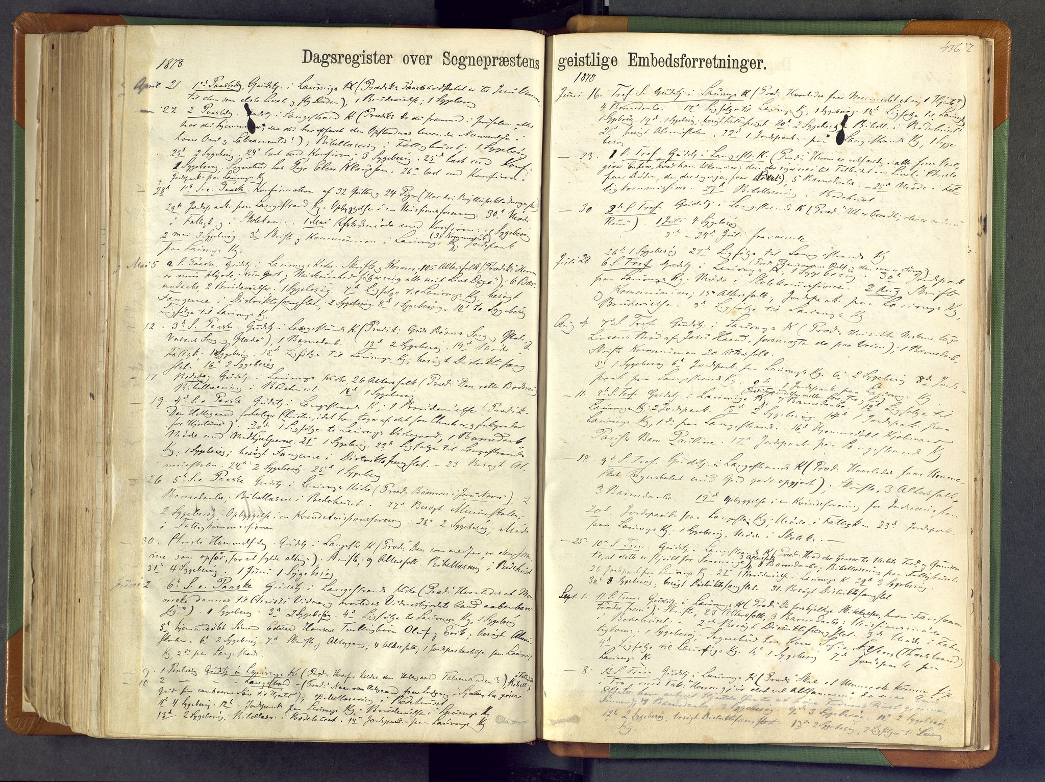 Larvik kirkebøker, AV/SAKO-A-352/F/Fa/L0007: Parish register (official) no. I 7, 1871-1883, p. 436