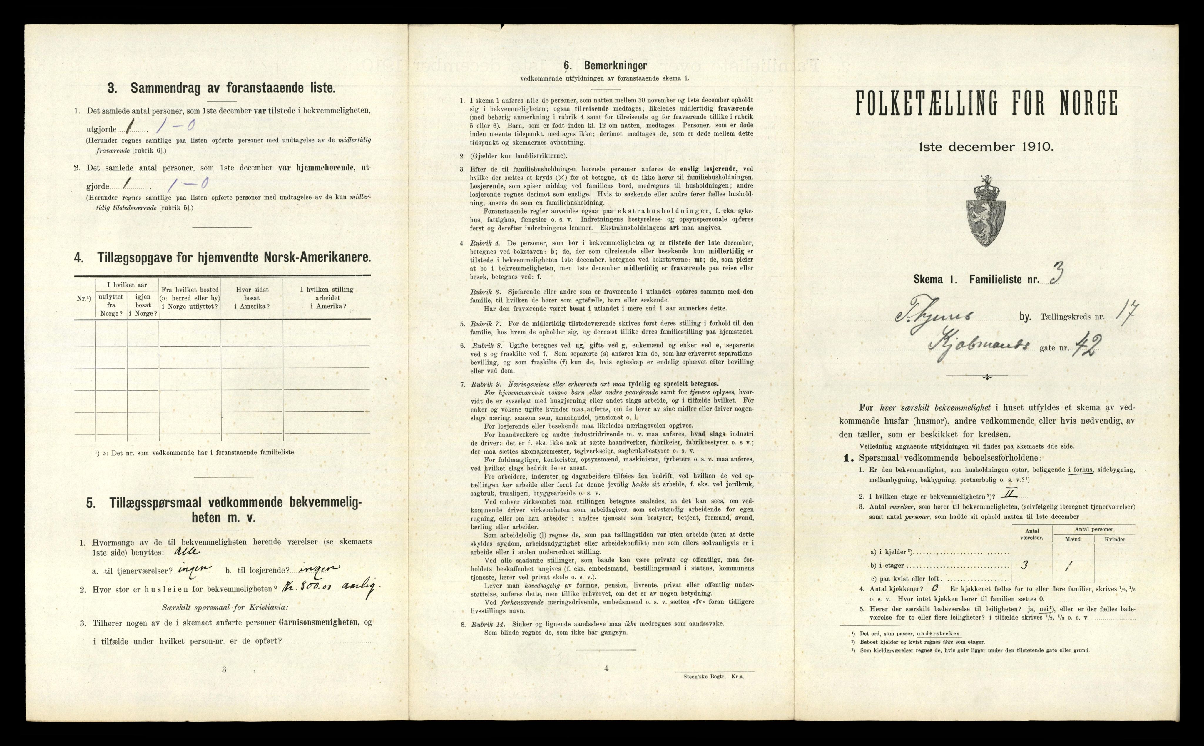 RA, 1910 census for Trondheim, 1910, p. 5769