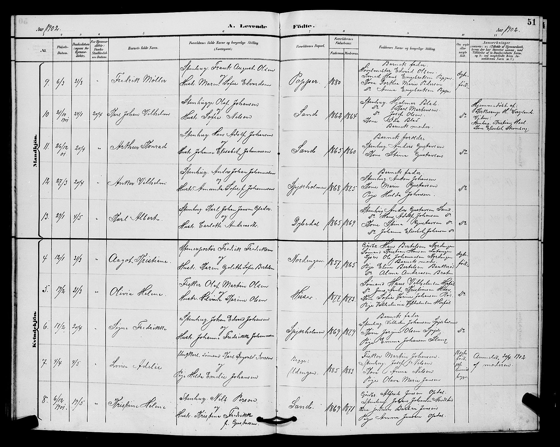 Hvaler prestekontor Kirkebøker, AV/SAO-A-2001/G/Gb/L0001: Parish register (copy) no. II 1, 1892-1904, p. 51