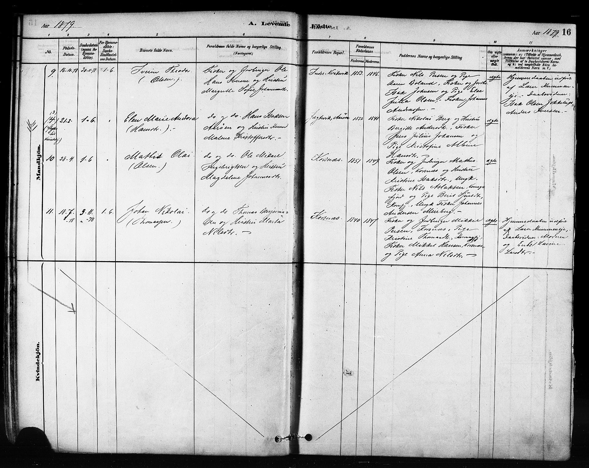 Talvik sokneprestkontor, SATØ/S-1337/H/Ha/L0012kirke: Parish register (official) no. 12, 1878-1886, p. 16