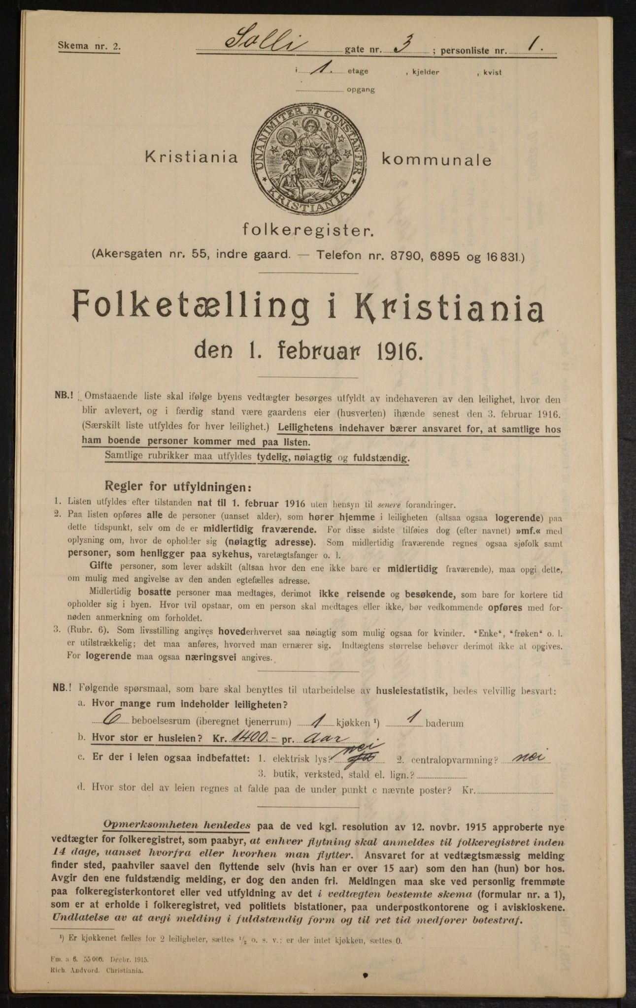 OBA, Municipal Census 1916 for Kristiania, 1916, p. 102189