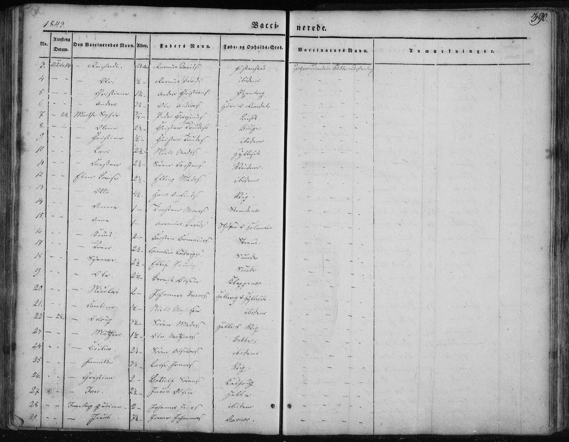 Fjaler sokneprestembete, SAB/A-79801/H/Haa/Haaa/L0006: Parish register (official) no. A 6, 1835-1884, p. 390