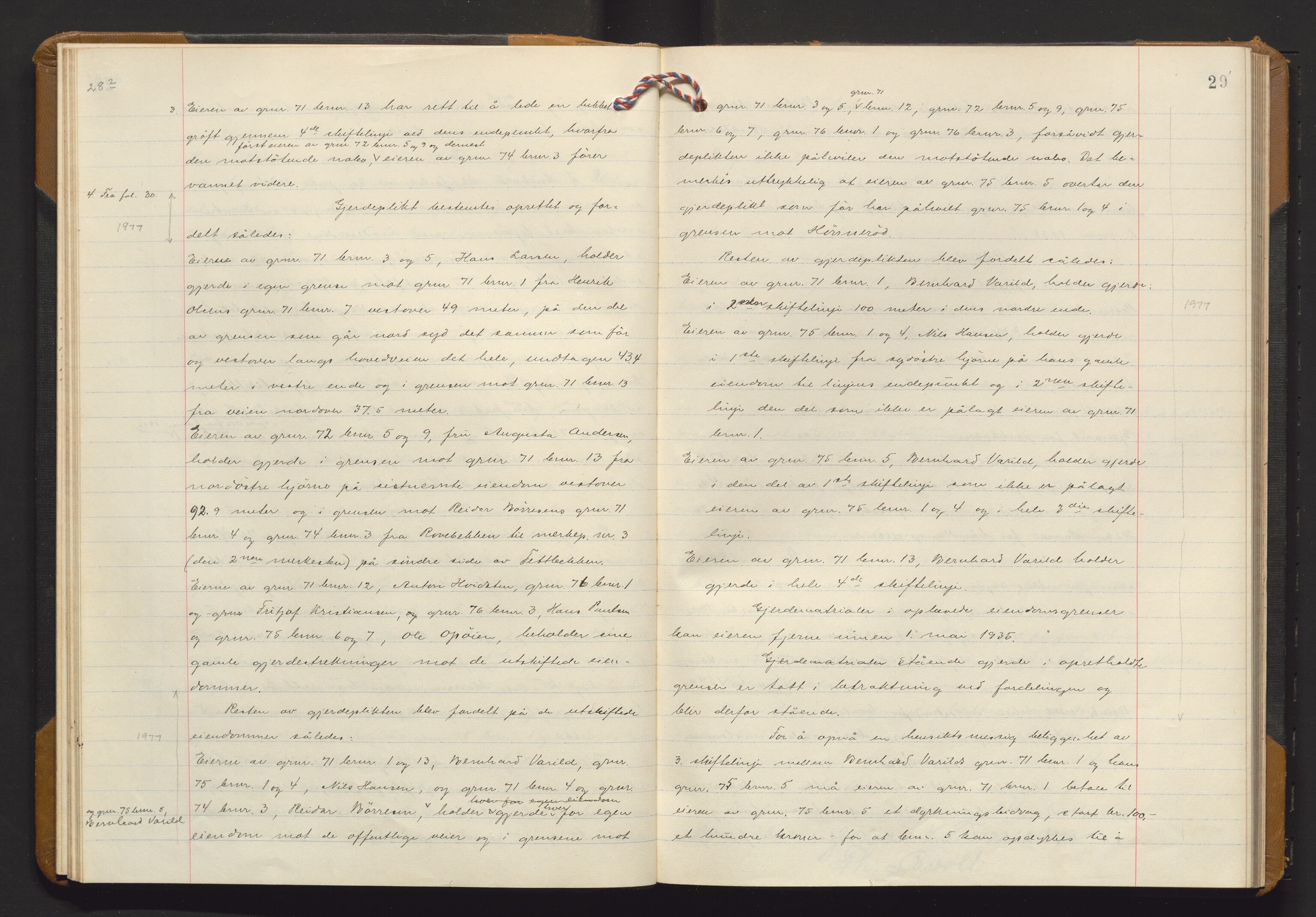 Utskiftningsvesenet i Vestfold, AV/SAKO-A-797/F/Fa/L0021: Rettsbok (forhandlingsprotokoll), 1934-1935, p. 28b-29a