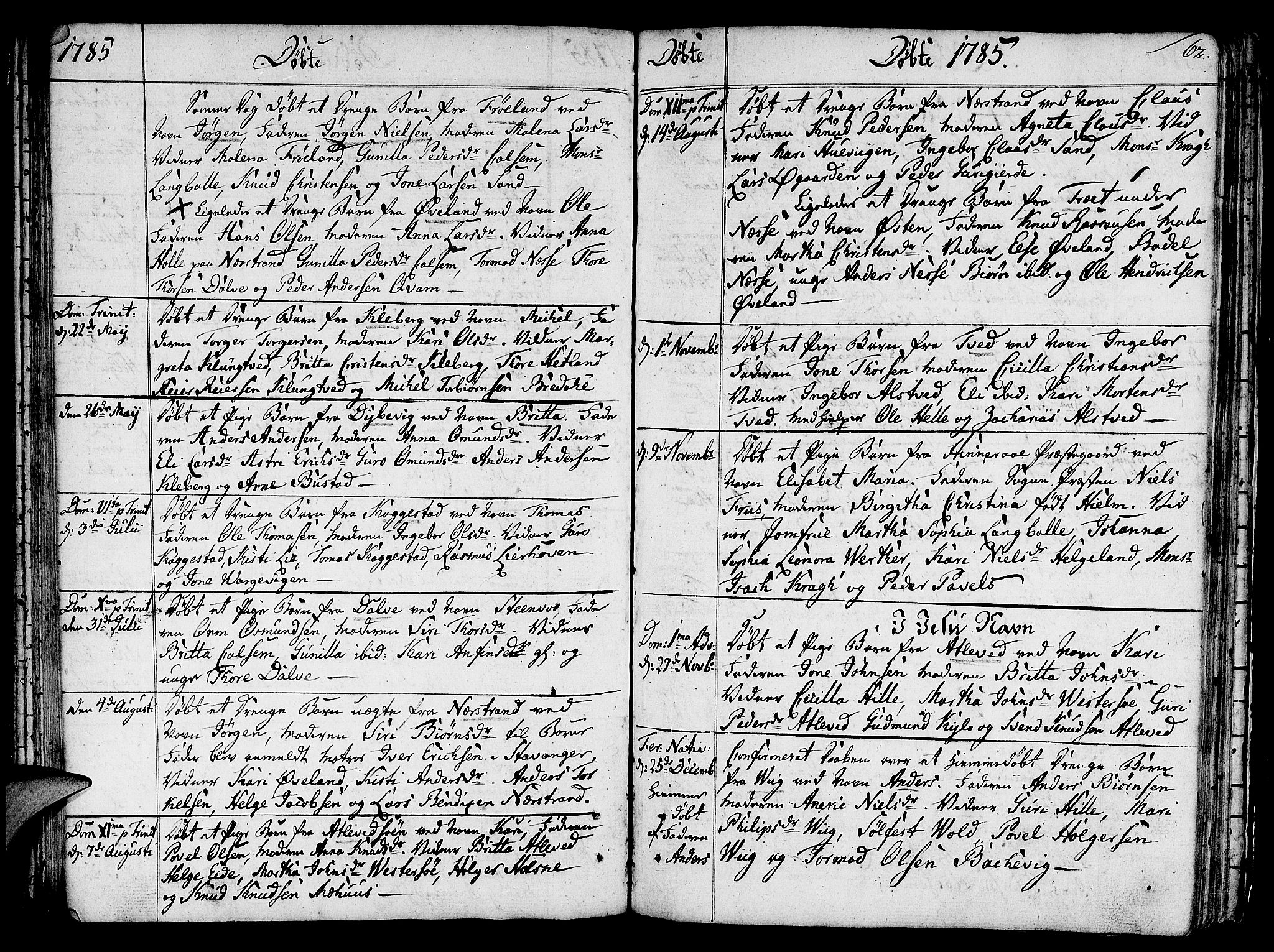 Nedstrand sokneprestkontor, AV/SAST-A-101841/01/IV: Parish register (official) no. A 4, 1779-1795, p. 62