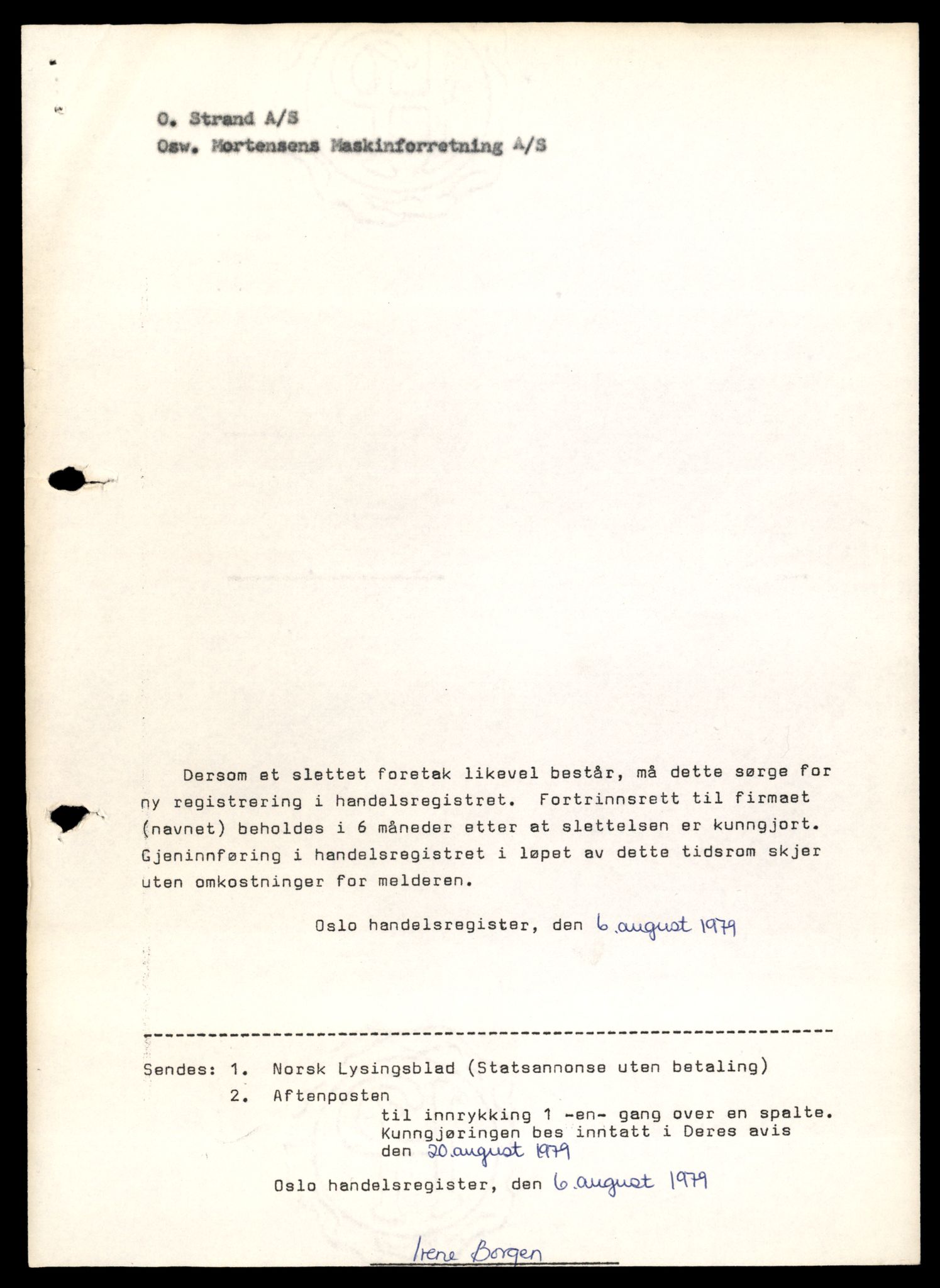 Oslo byfogd, Handelsregisteret, AV/SAT-A-10867/G/Gb/Gbb/L0125: Registreringsmeldinger, slettet etter firmalovens §24, O-Q, 1978-1979, p. 5