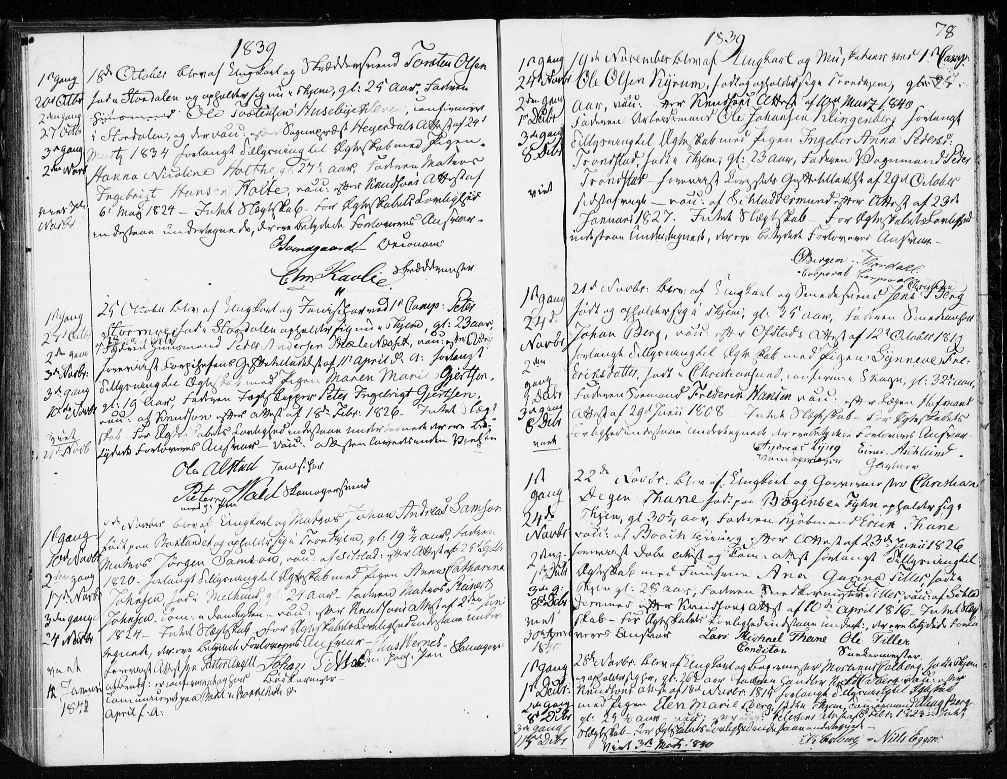 Ministerialprotokoller, klokkerbøker og fødselsregistre - Sør-Trøndelag, SAT/A-1456/601/L0046: Parish register (official) no. 601A14, 1830-1841, p. 78