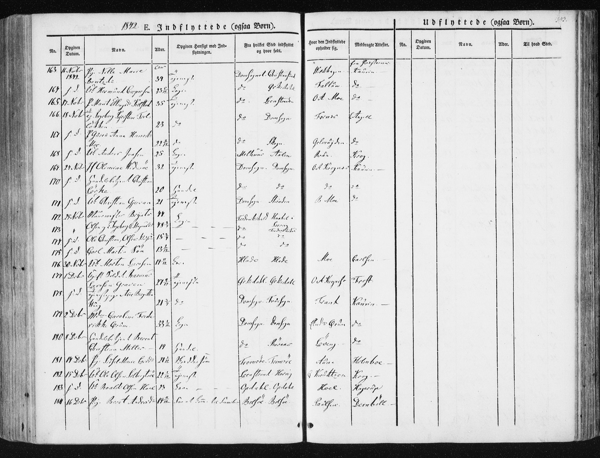 Ministerialprotokoller, klokkerbøker og fødselsregistre - Sør-Trøndelag, SAT/A-1456/602/L0110: Parish register (official) no. 602A08, 1840-1854, p. 303