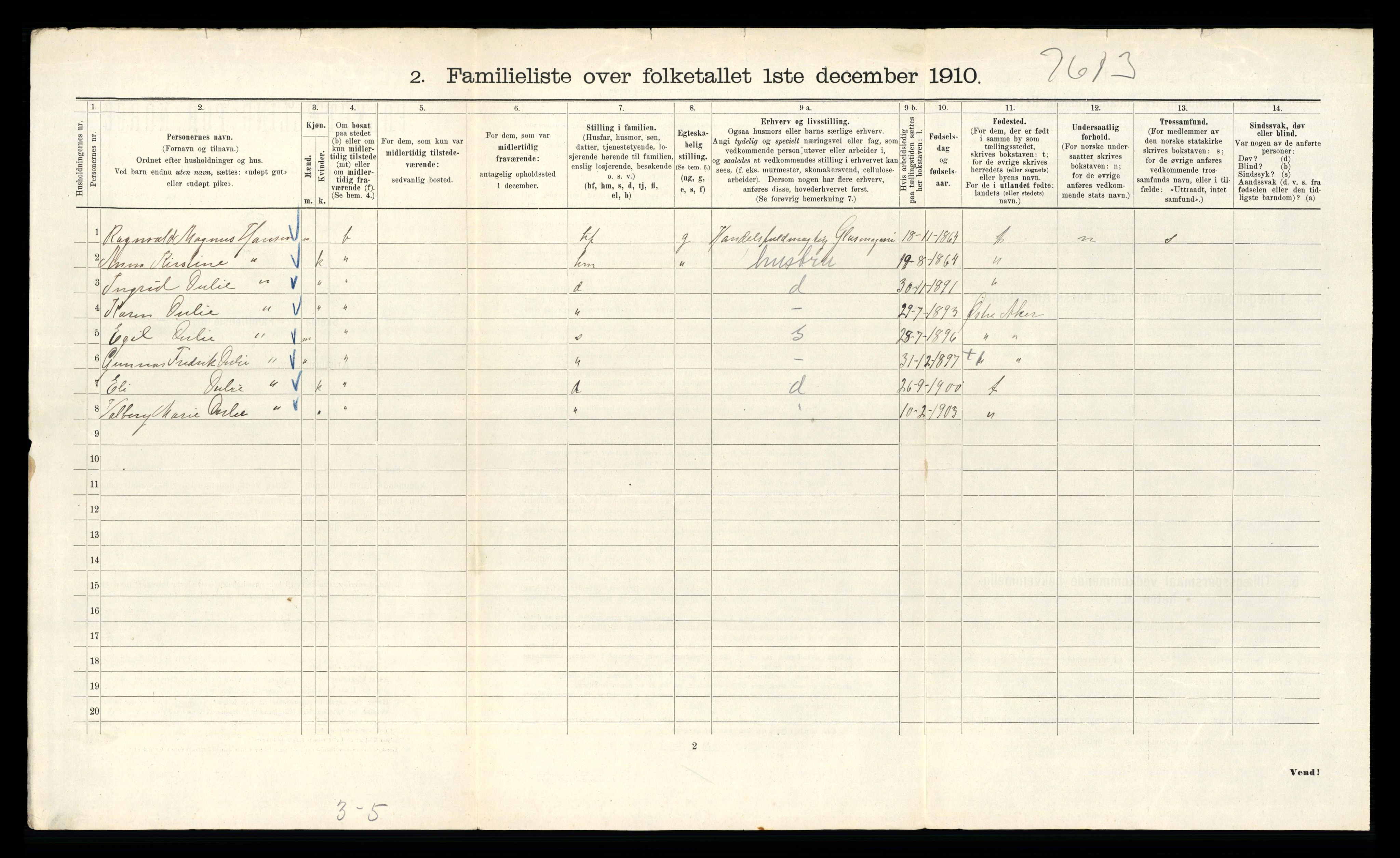 RA, 1910 census for Kristiania, 1910, p. 50742