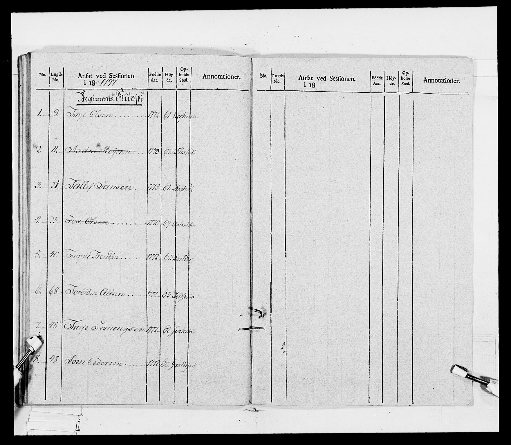 Generalitets- og kommissariatskollegiet, Det kongelige norske kommissariatskollegium, AV/RA-EA-5420/E/Eh/L0115: Telemarkske nasjonale infanteriregiment, 1802-1805, p. 148