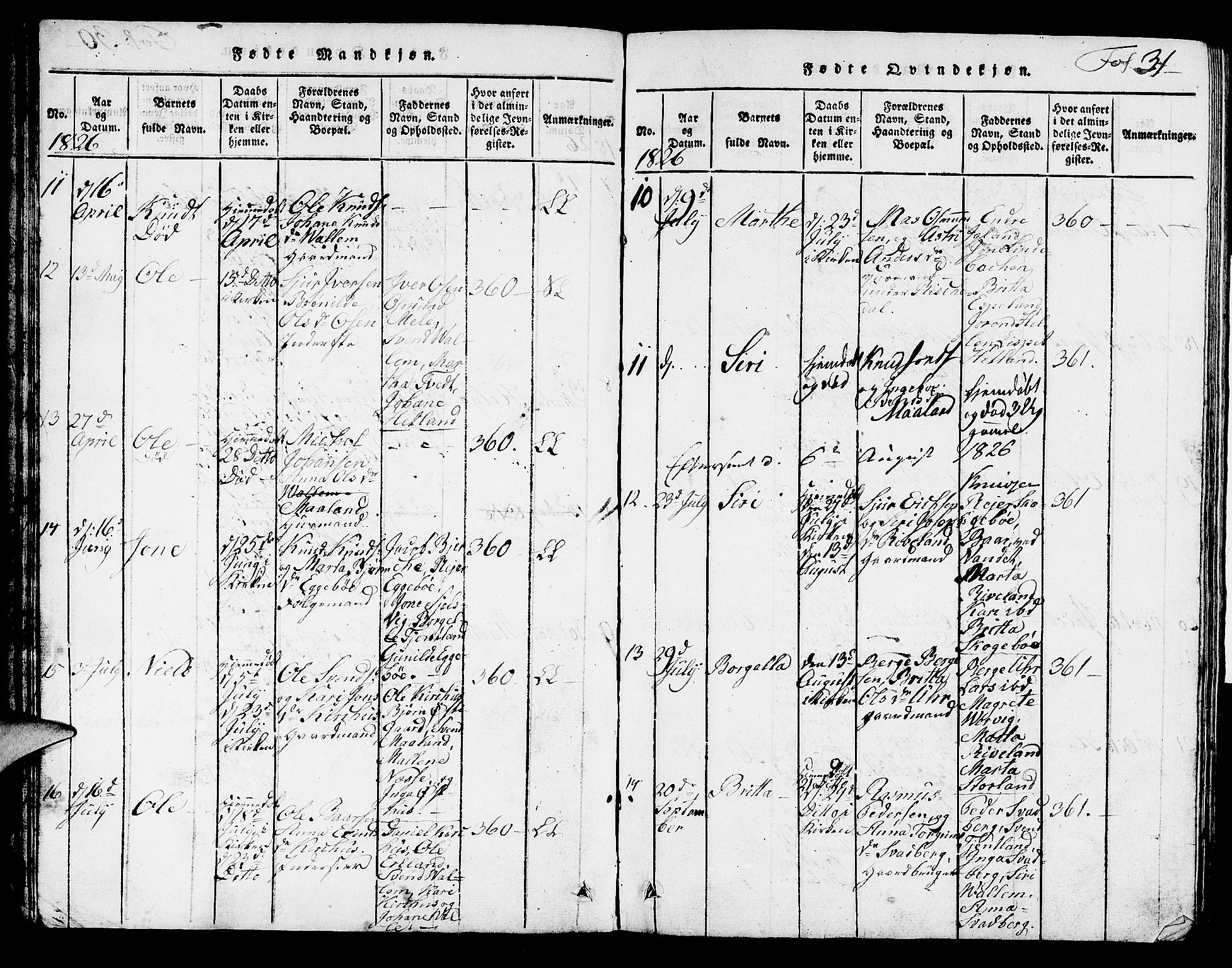 Hjelmeland sokneprestkontor, AV/SAST-A-101843/01/V/L0002: Parish register (copy) no. B 2, 1816-1841, p. 31