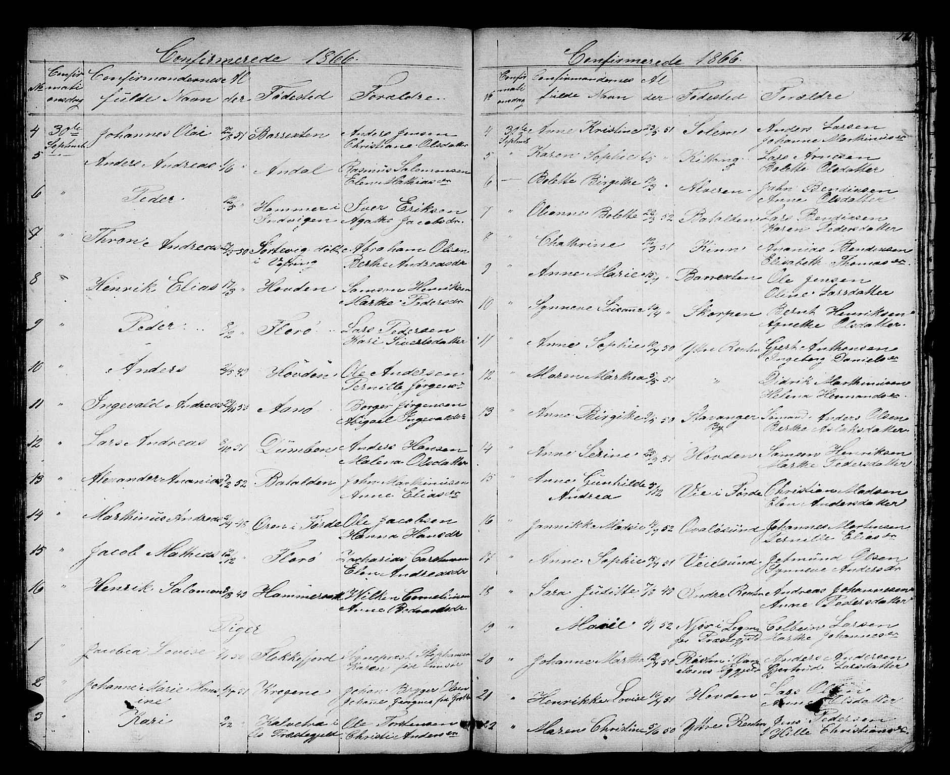 Kinn sokneprestembete, SAB/A-80801/H/Hab/Haba/L0001: Parish register (copy) no. A 1, 1853-1868, p. 111
