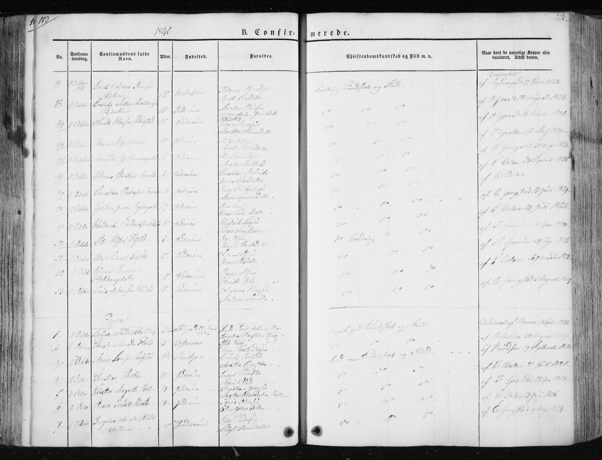 Ministerialprotokoller, klokkerbøker og fødselsregistre - Nord-Trøndelag, SAT/A-1458/730/L0280: Parish register (official) no. 730A07 /1, 1840-1854, p. 173