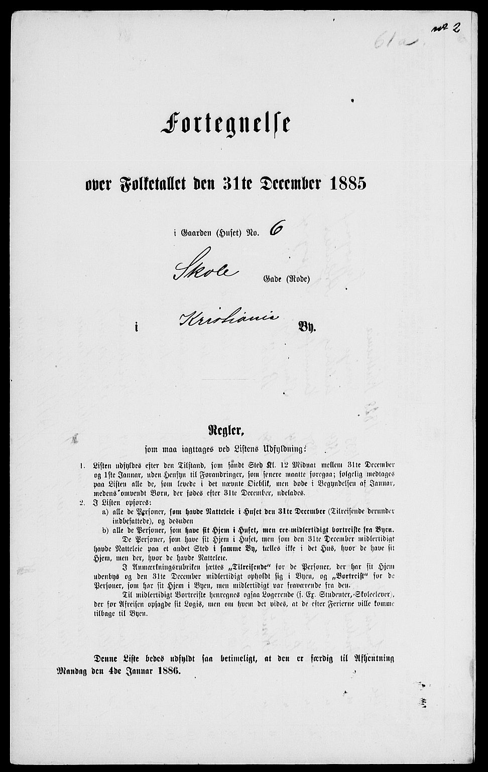 RA, 1885 census for 0301 Kristiania, 1885, p. 3976