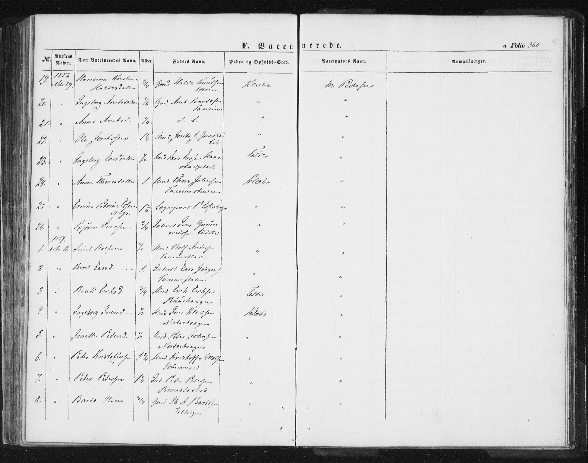 Ministerialprotokoller, klokkerbøker og fødselsregistre - Sør-Trøndelag, SAT/A-1456/618/L0441: Parish register (official) no. 618A05, 1843-1862, p. 360