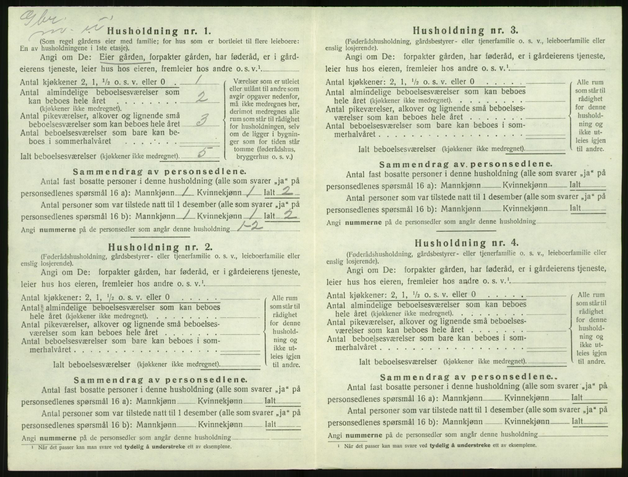 SAT, 1920 census for Stranda, 1920, p. 80