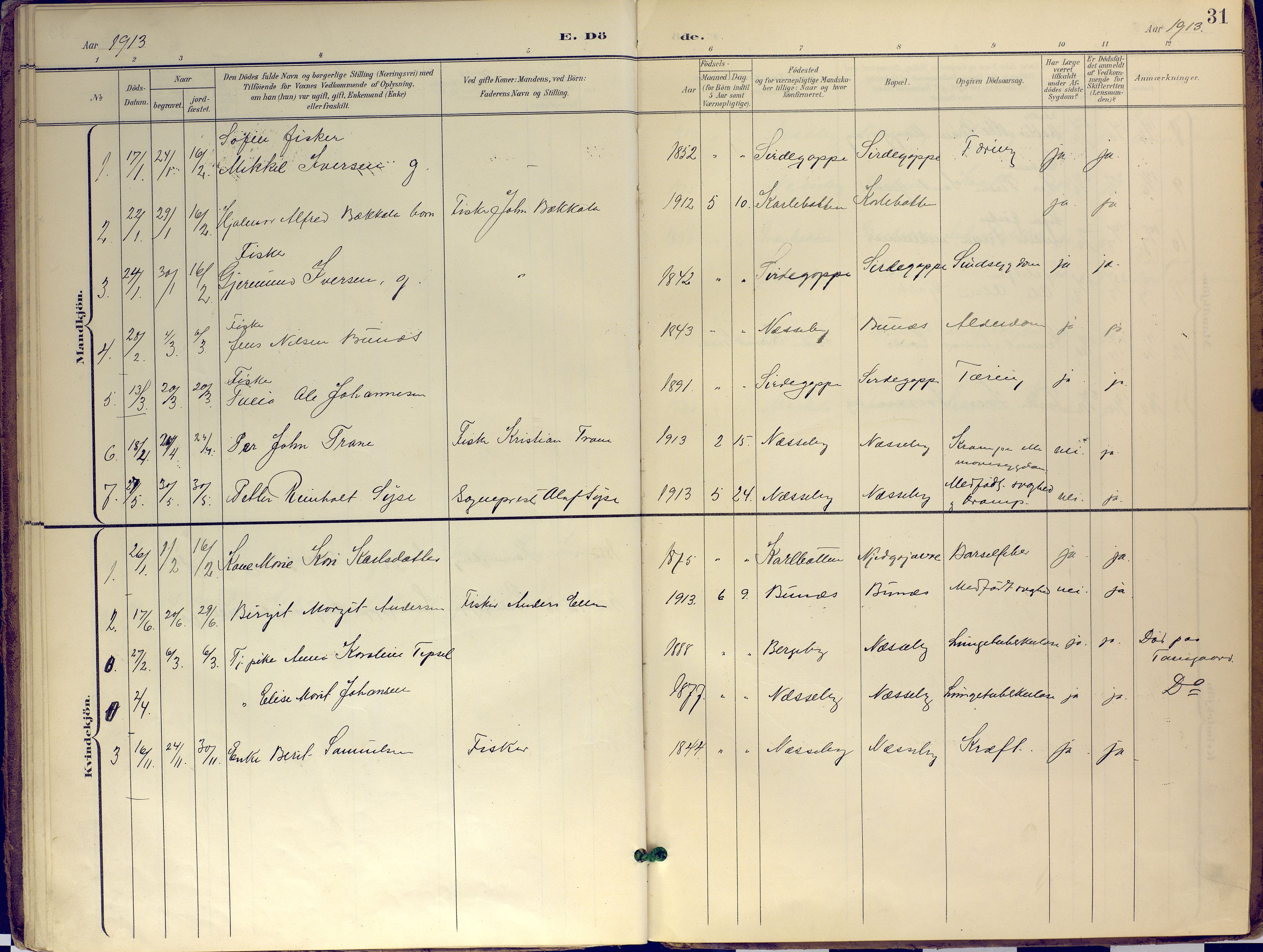 Nesseby sokneprestkontor, SATØ/S-1330/H/Ha/L0007kirke: Parish register (official) no. 7, 1898-1921, p. 31