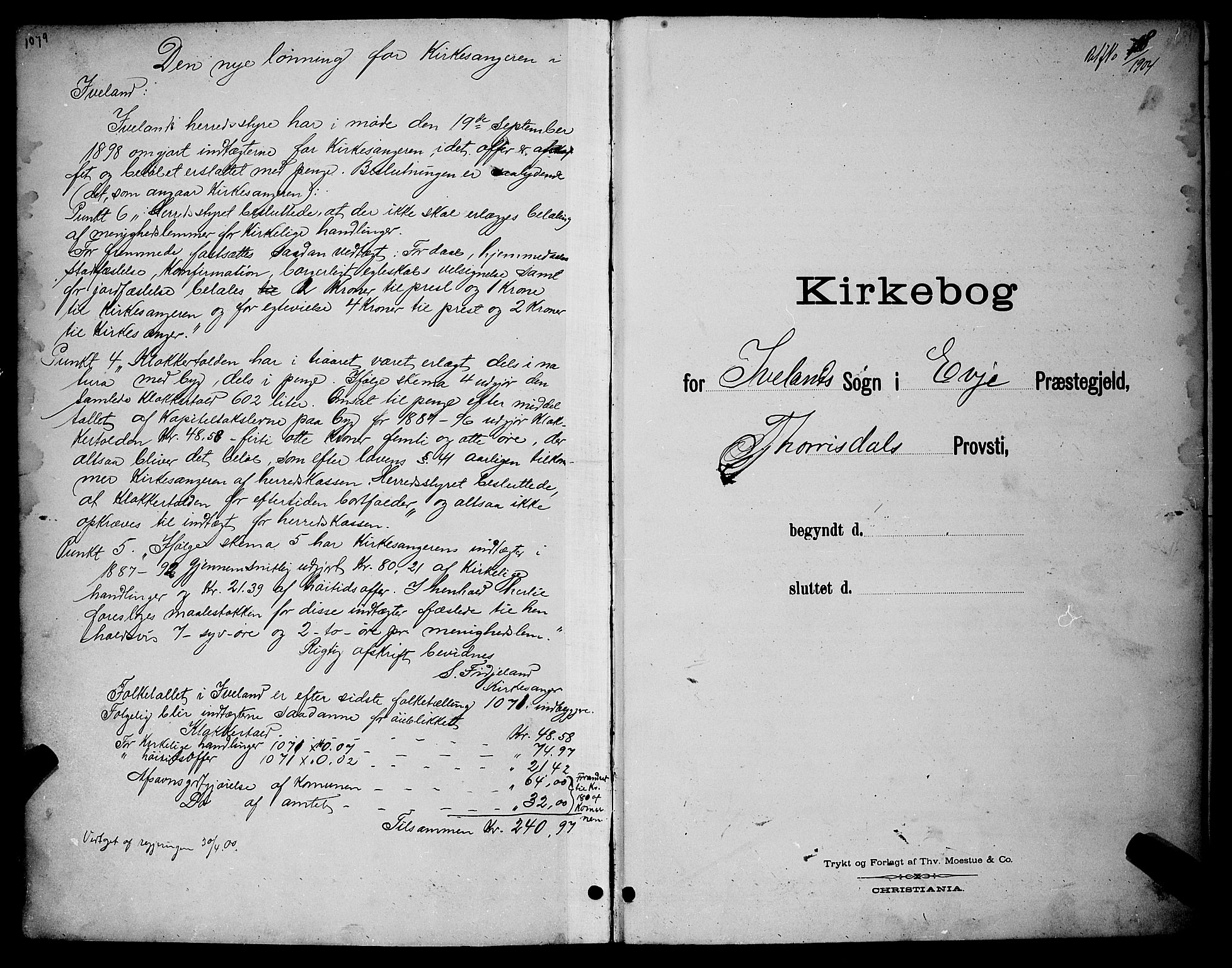 Evje sokneprestkontor, SAK/1111-0008/F/Fb/Fbc/L0004: Parish register (copy) no. B 4, 1890-1900