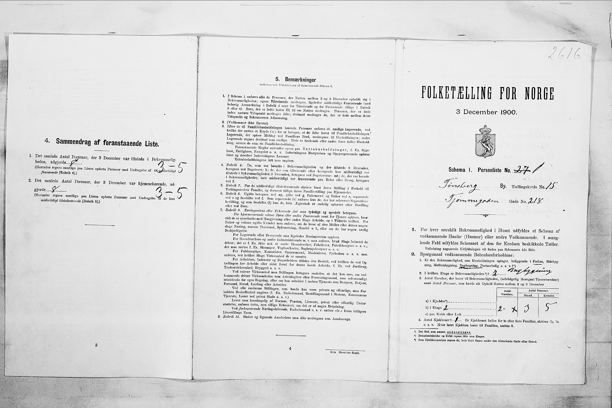 RA, 1900 census for Tønsberg, 1900, p. 2360