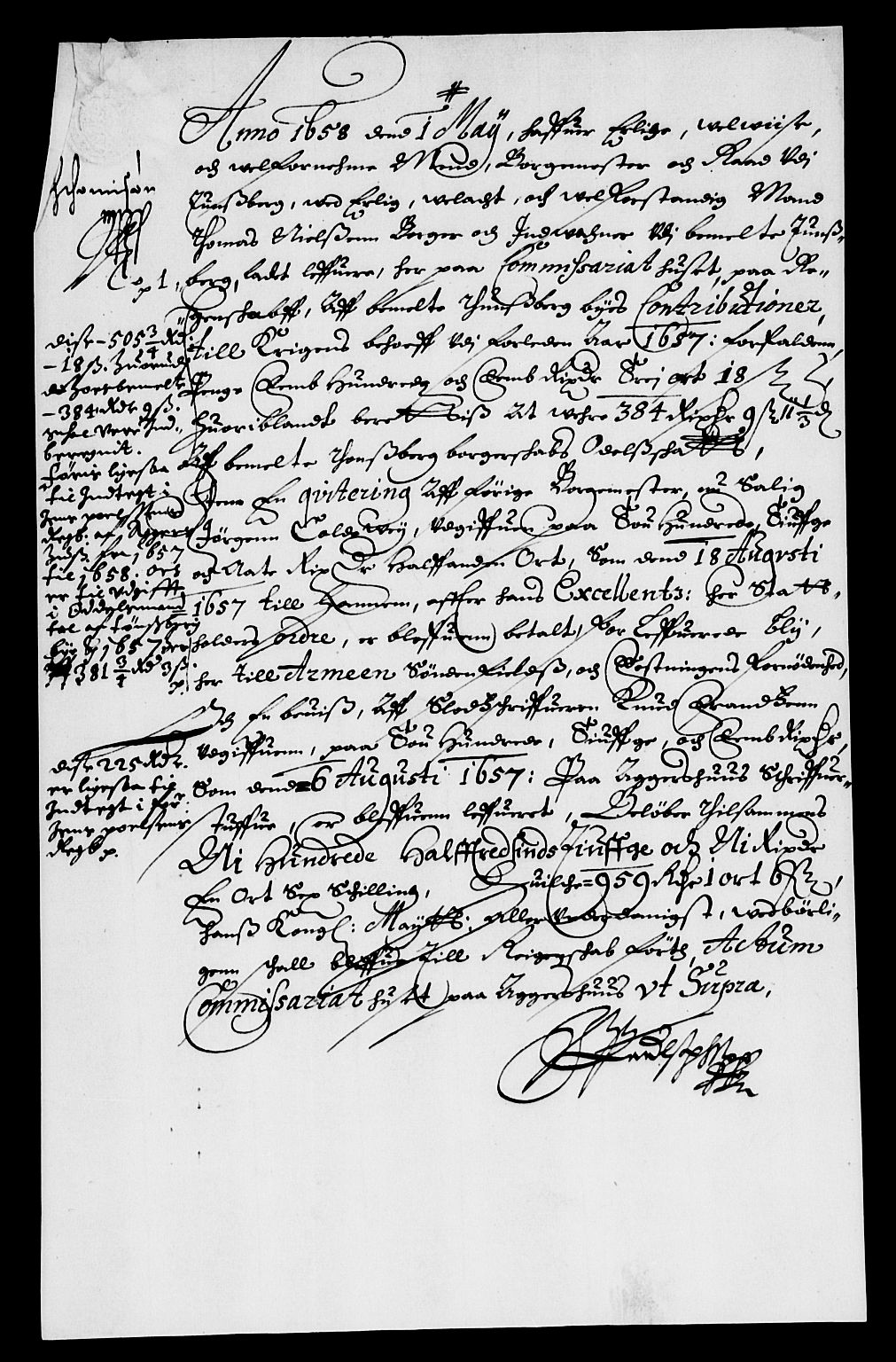 Rentekammeret inntil 1814, Reviderte regnskaper, Lensregnskaper, AV/RA-EA-5023/R/Rb/Rbo/L0034: Tønsberg len, 1657-1659
