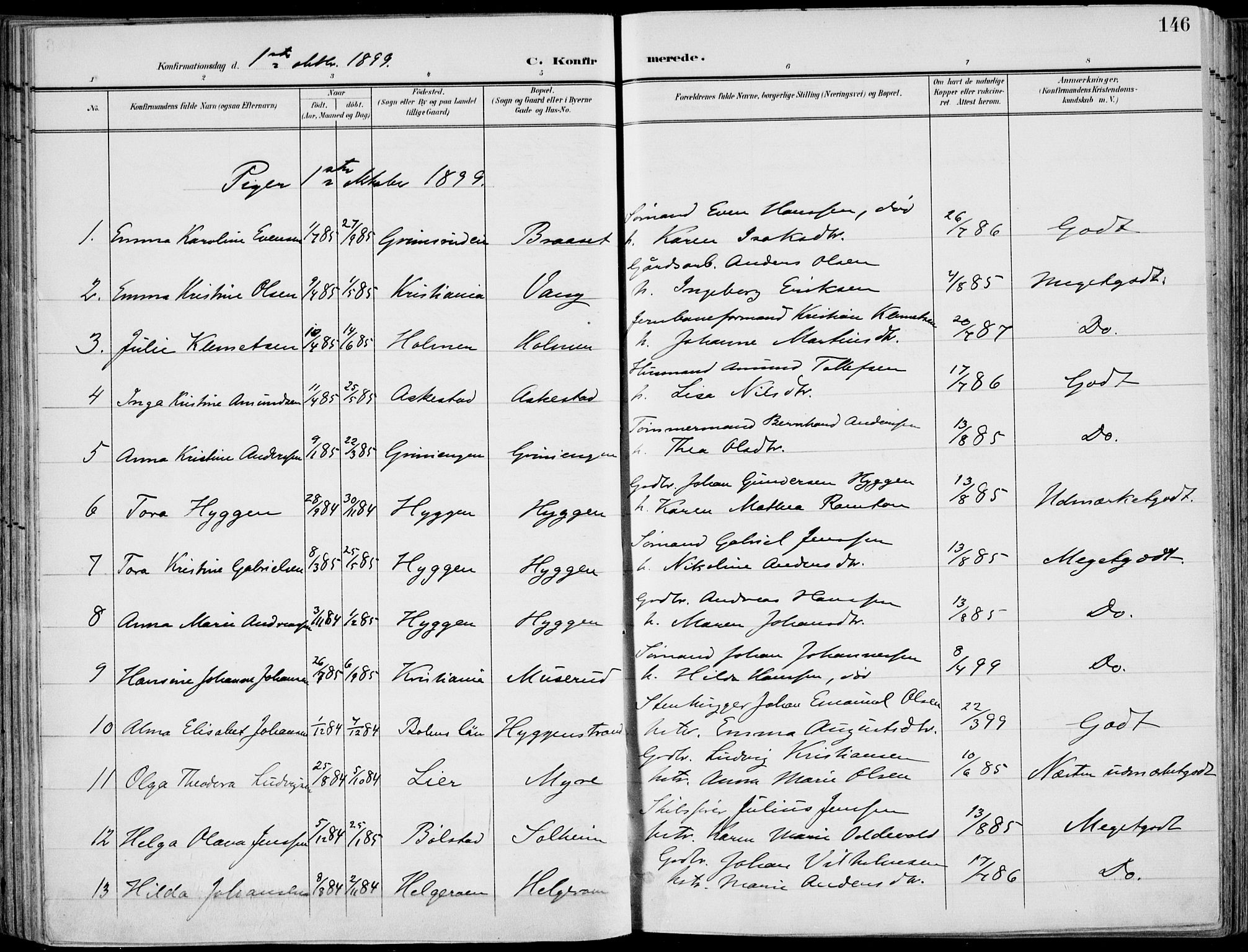 Røyken kirkebøker, AV/SAKO-A-241/F/Fa/L0009: Parish register (official) no. 9, 1898-1911, p. 146