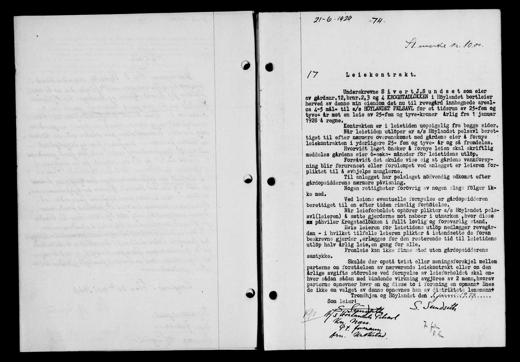 Gauldal sorenskriveri, AV/SAT-A-0014/1/2/2C/L0038: Mortgage book no. 39, 1929-1930, Deed date: 21.06.1929