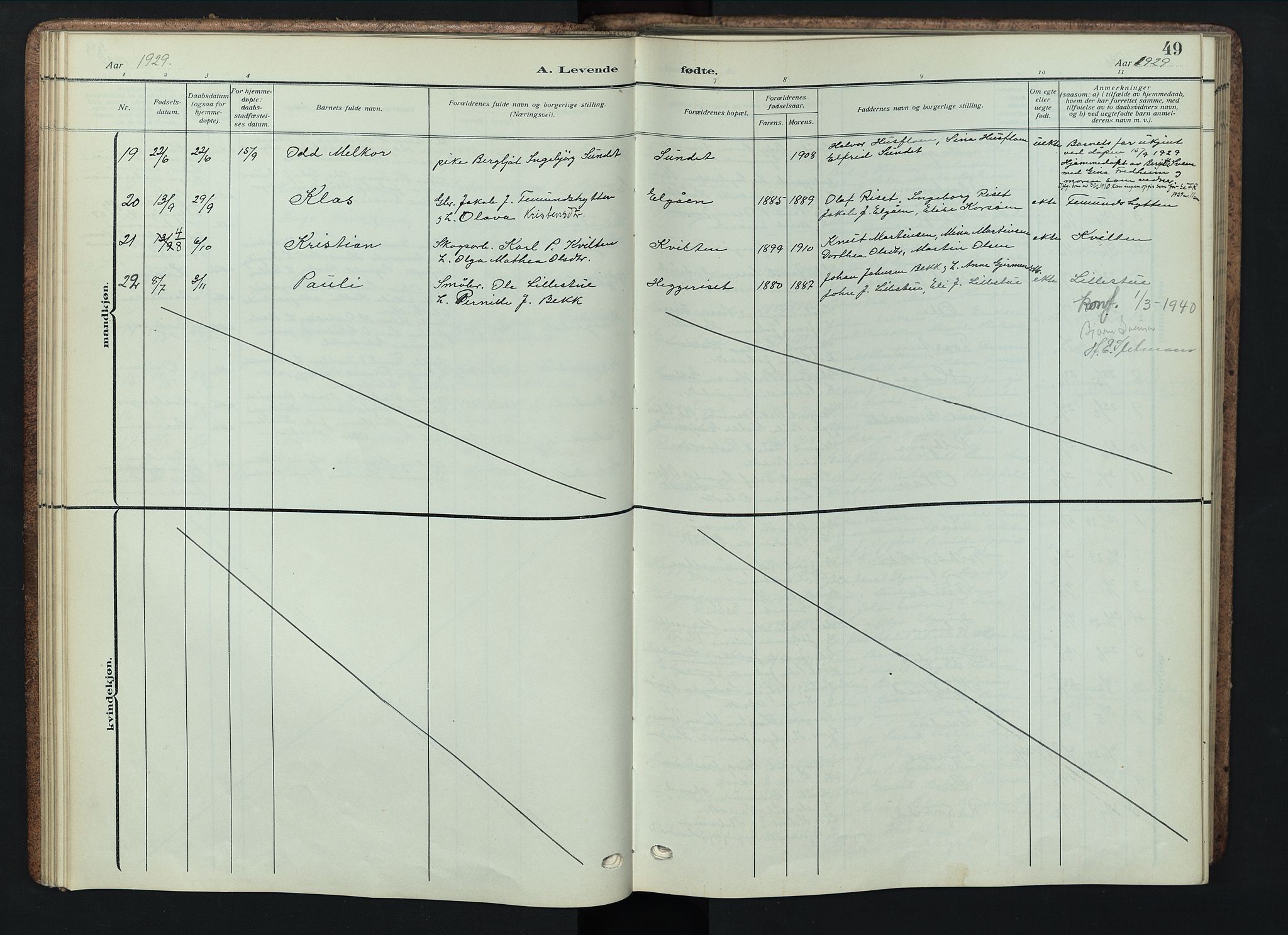 Engerdal prestekontor, AV/SAH-PREST-048/H/Ha/Hab/L0001: Parish register (copy) no. 1, 1911-1947, p. 49