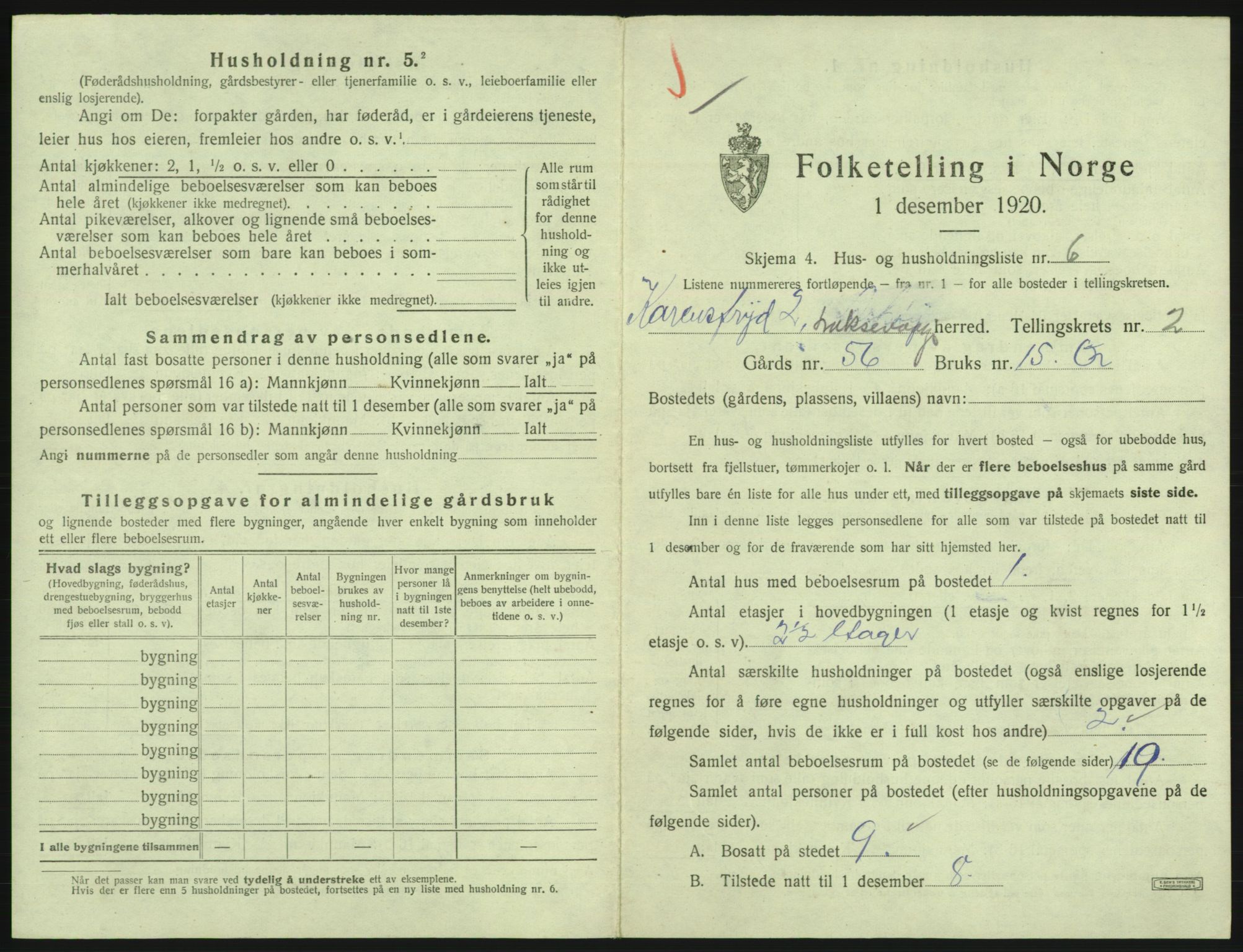 SAB, 1920 census for Laksevåg, 1920, p. 299