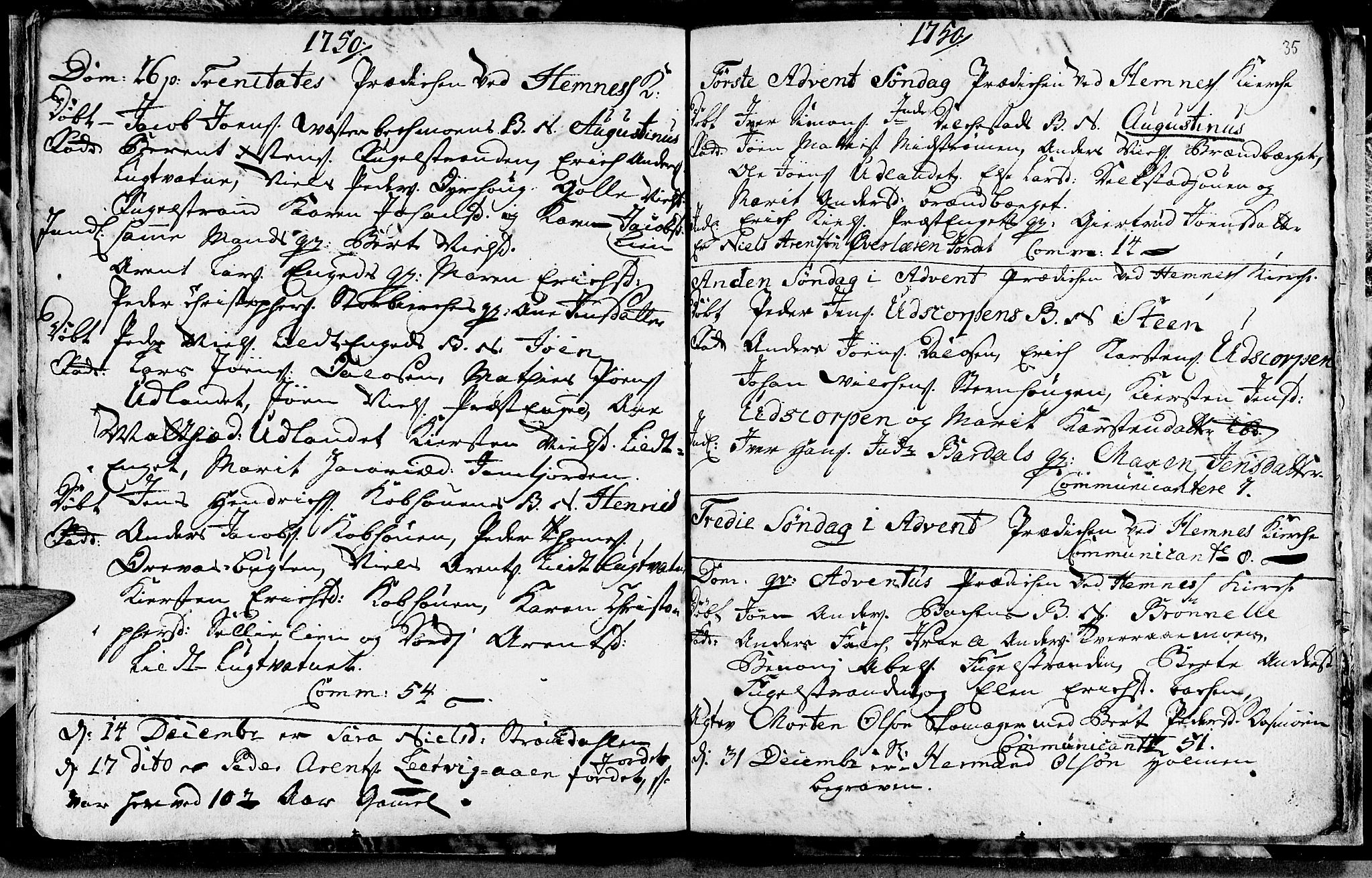 Ministerialprotokoller, klokkerbøker og fødselsregistre - Nordland, SAT/A-1459/825/L0347: Parish register (official) no. 825A03, 1748-1751, p. 35