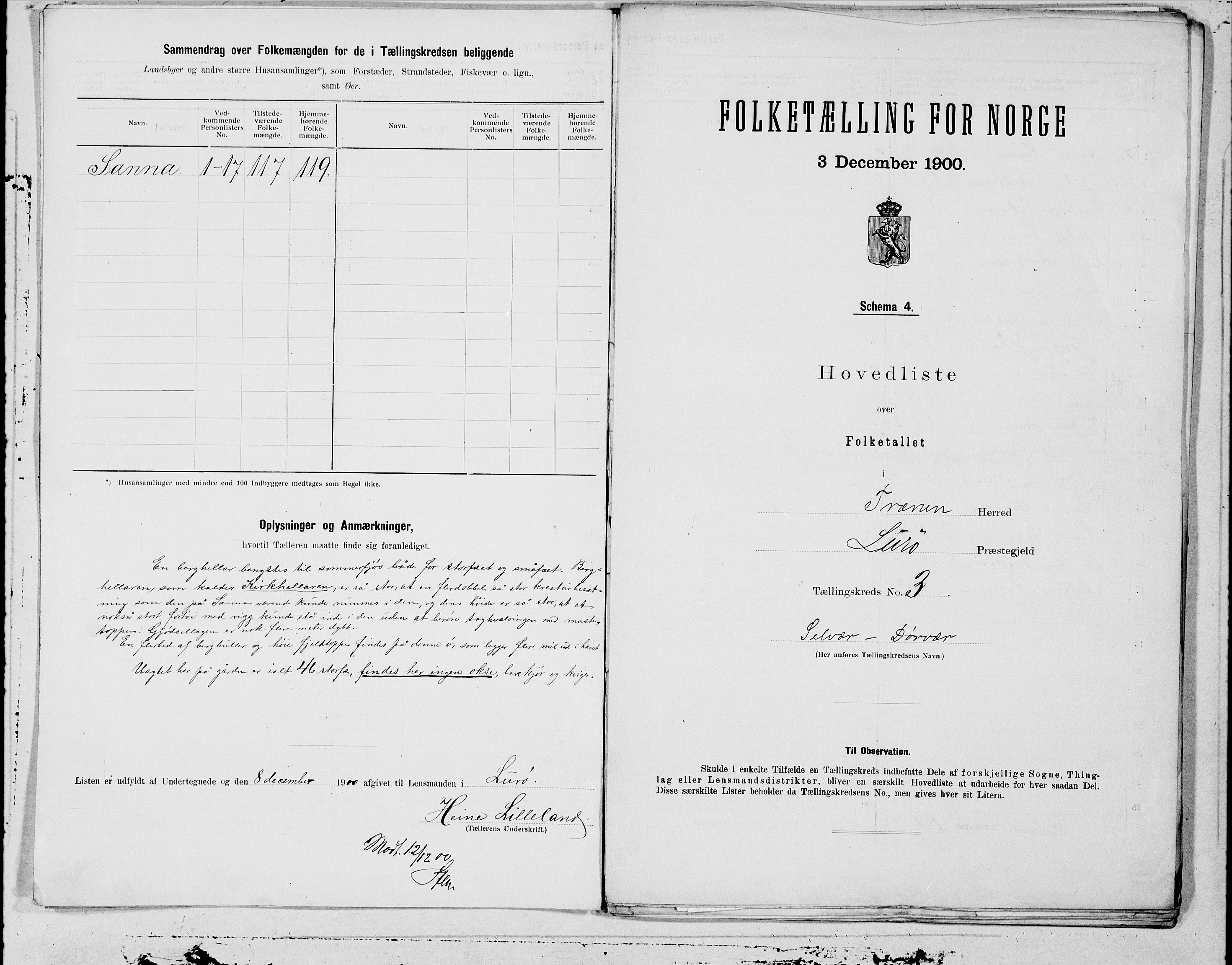 SAT, 1900 census for Træna, 1900, p. 6