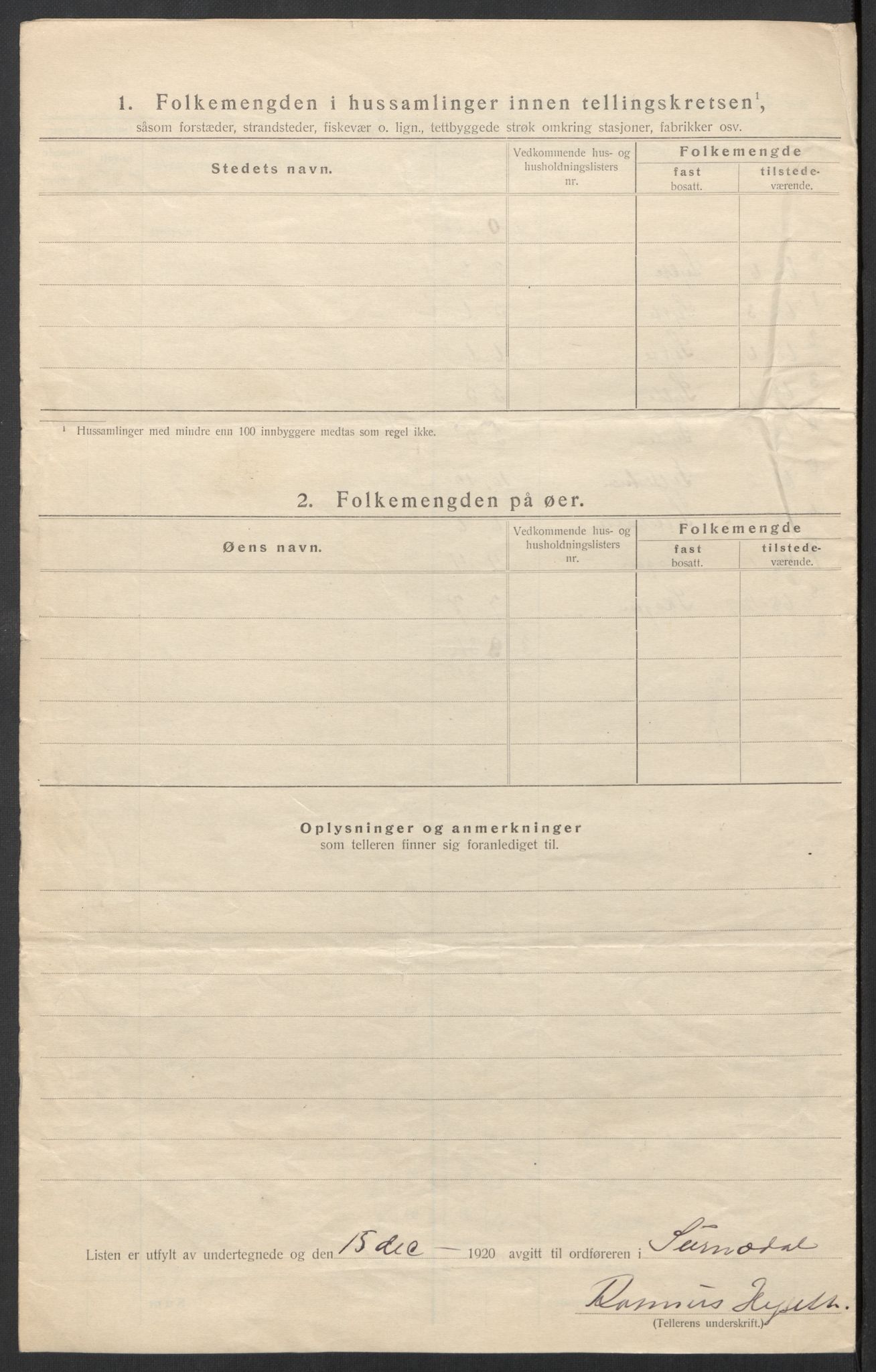 SAT, 1920 census for Surnadal, 1920, p. 23