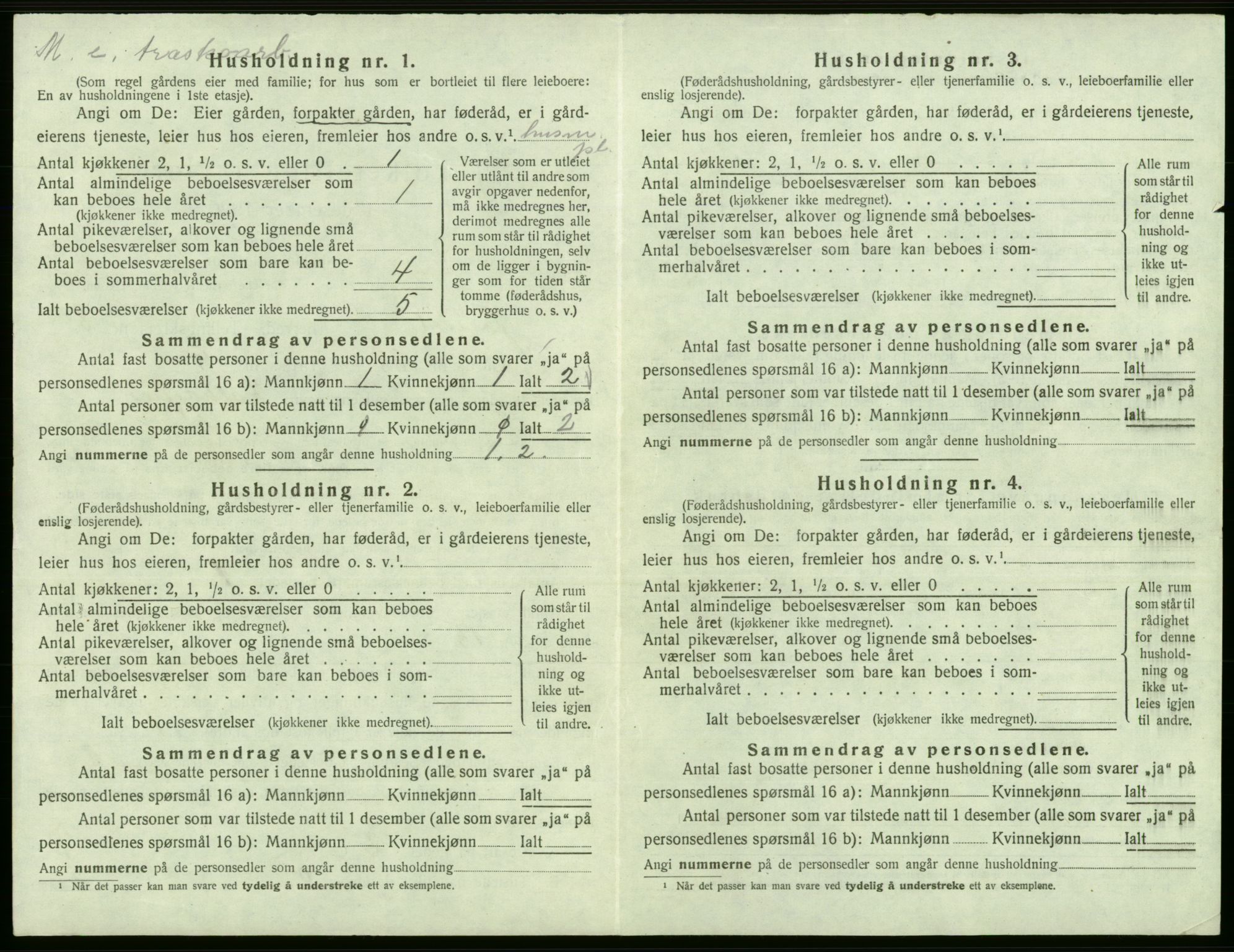 SAB, 1920 census for Jondal, 1920, p. 681