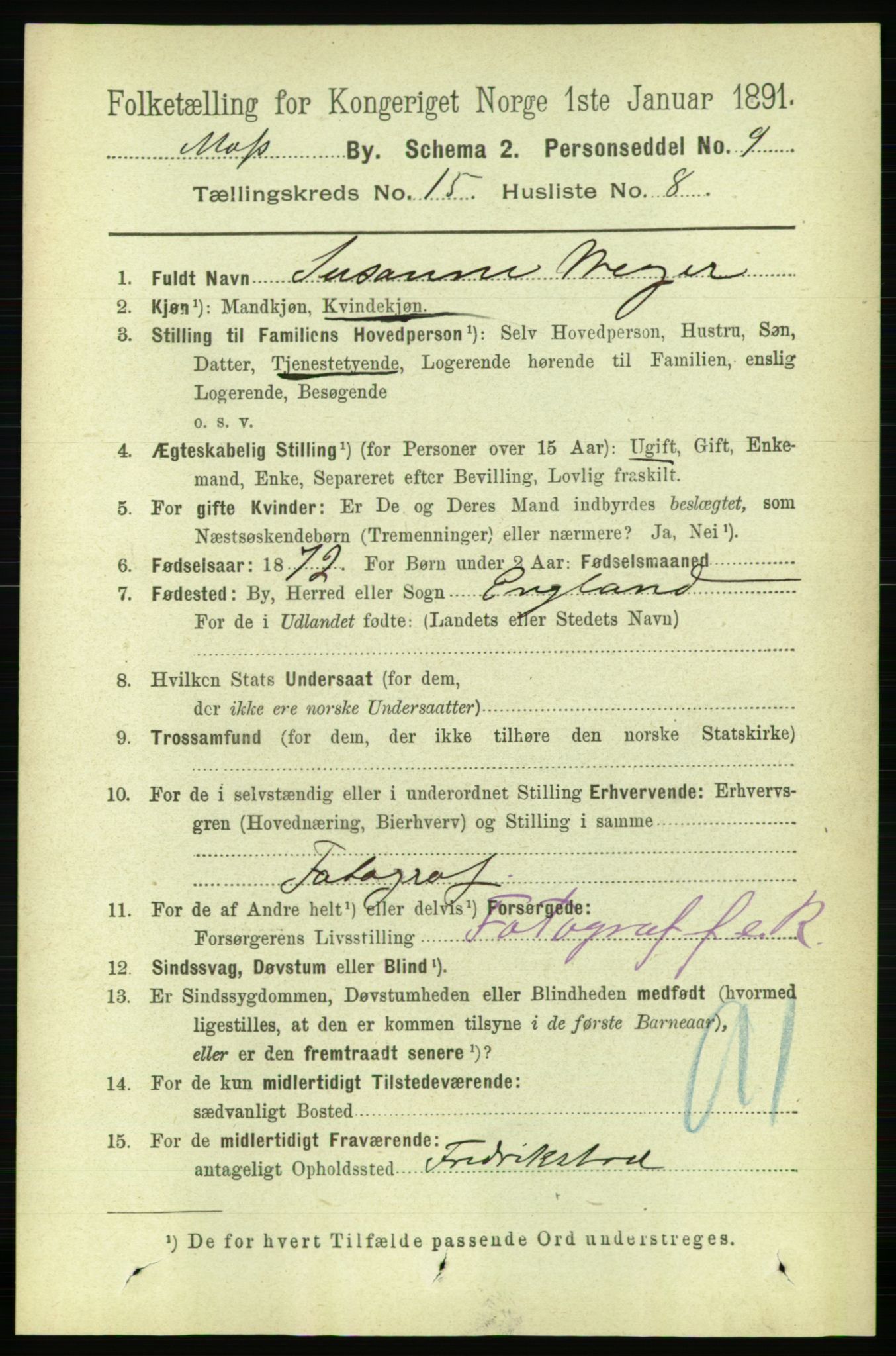 RA, 1891 census for 0104 Moss, 1891, p. 7343