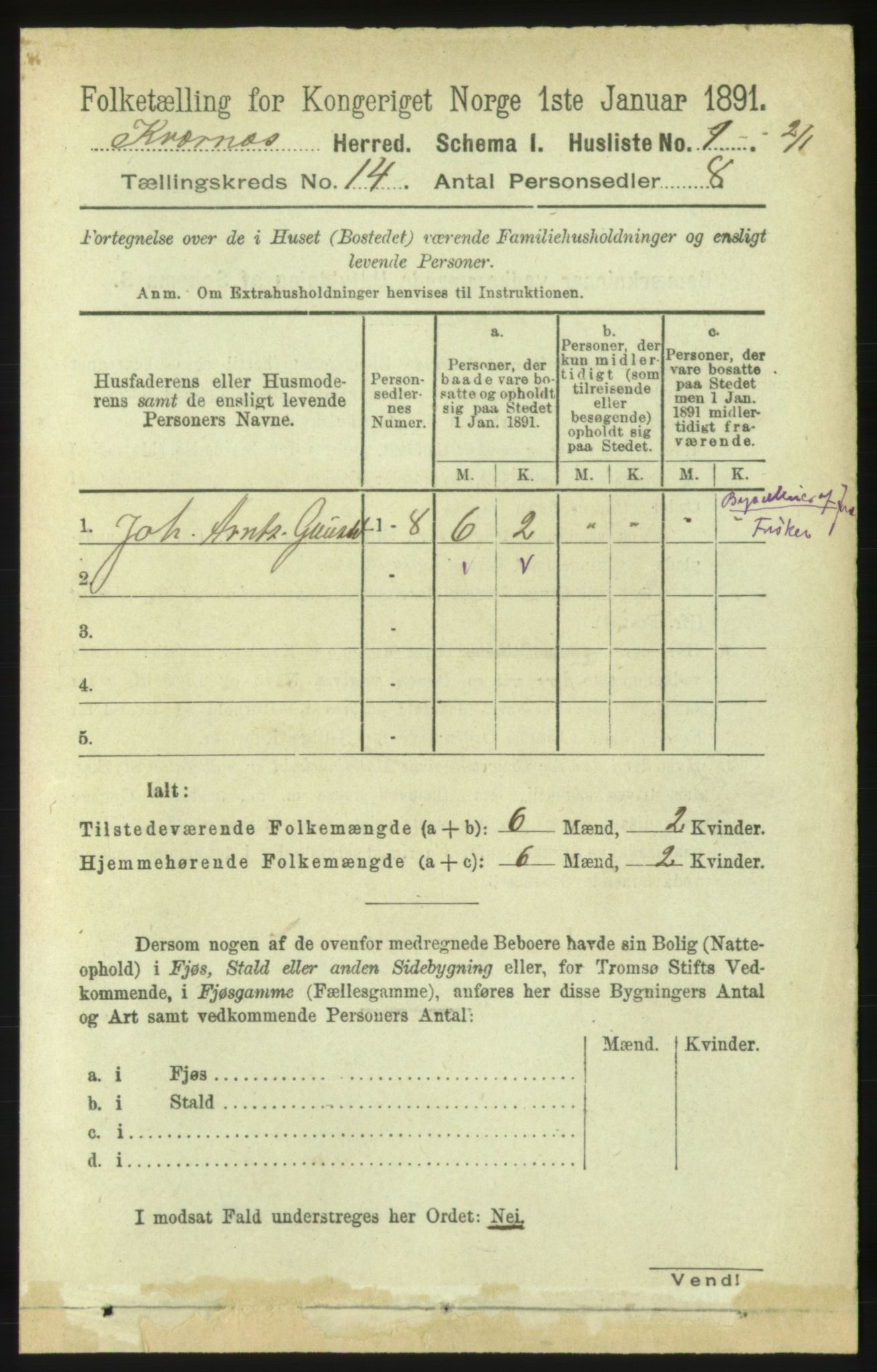 RA, 1891 census for 1553 Kvernes, 1891, p. 5692