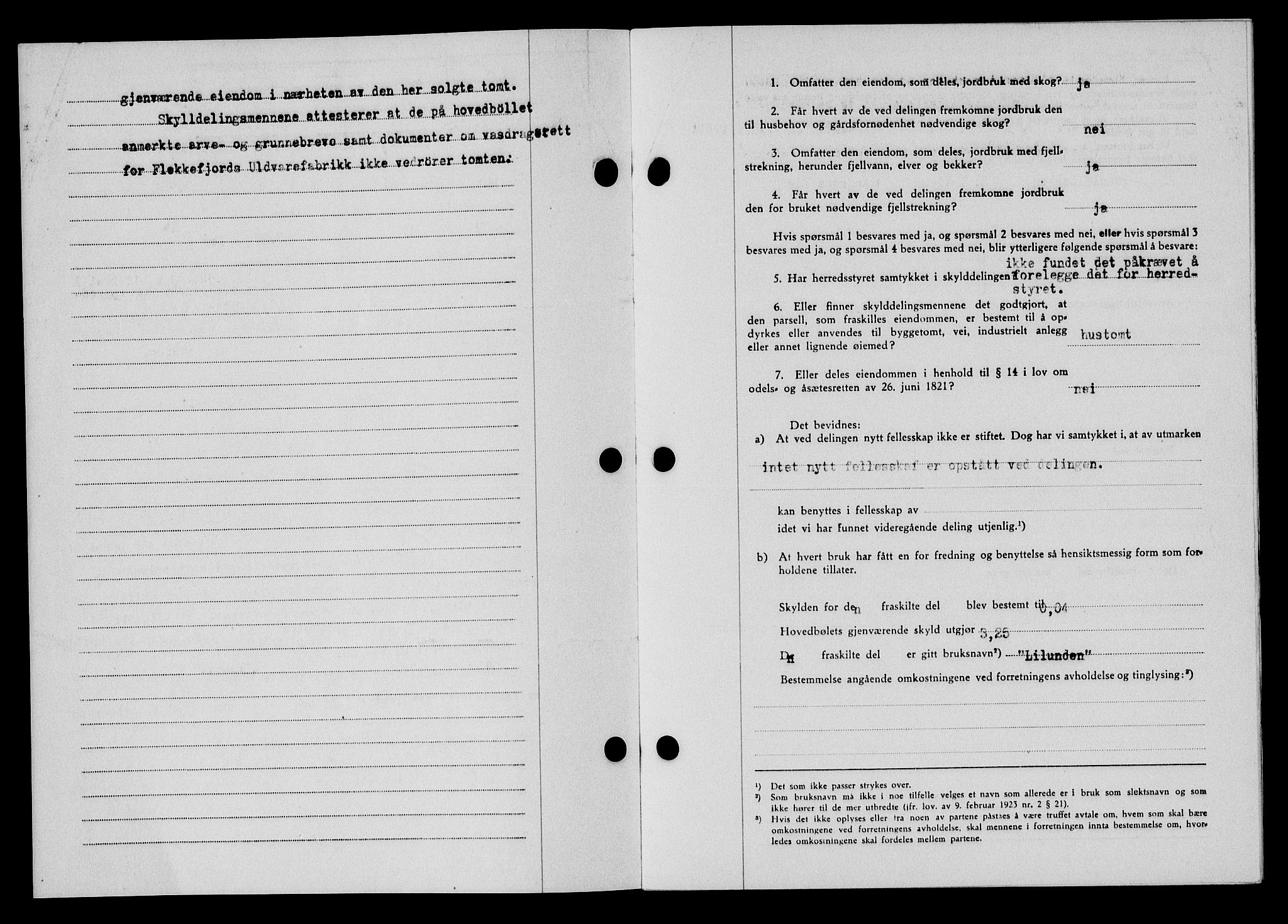 Flekkefjord sorenskriveri, SAK/1221-0001/G/Gb/Gba/L0059: Mortgage book no. A-7, 1944-1945, Diary no: : 340/1944