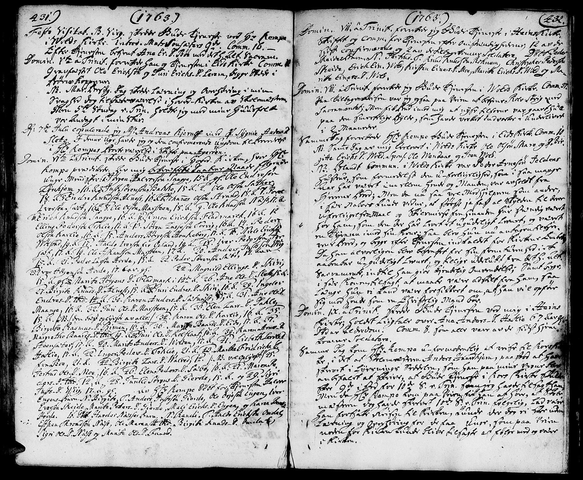 Ministerialprotokoller, klokkerbøker og fødselsregistre - Møre og Romsdal, AV/SAT-A-1454/544/L0568: Parish register (official) no. 544A01, 1725-1763, p. 431-432