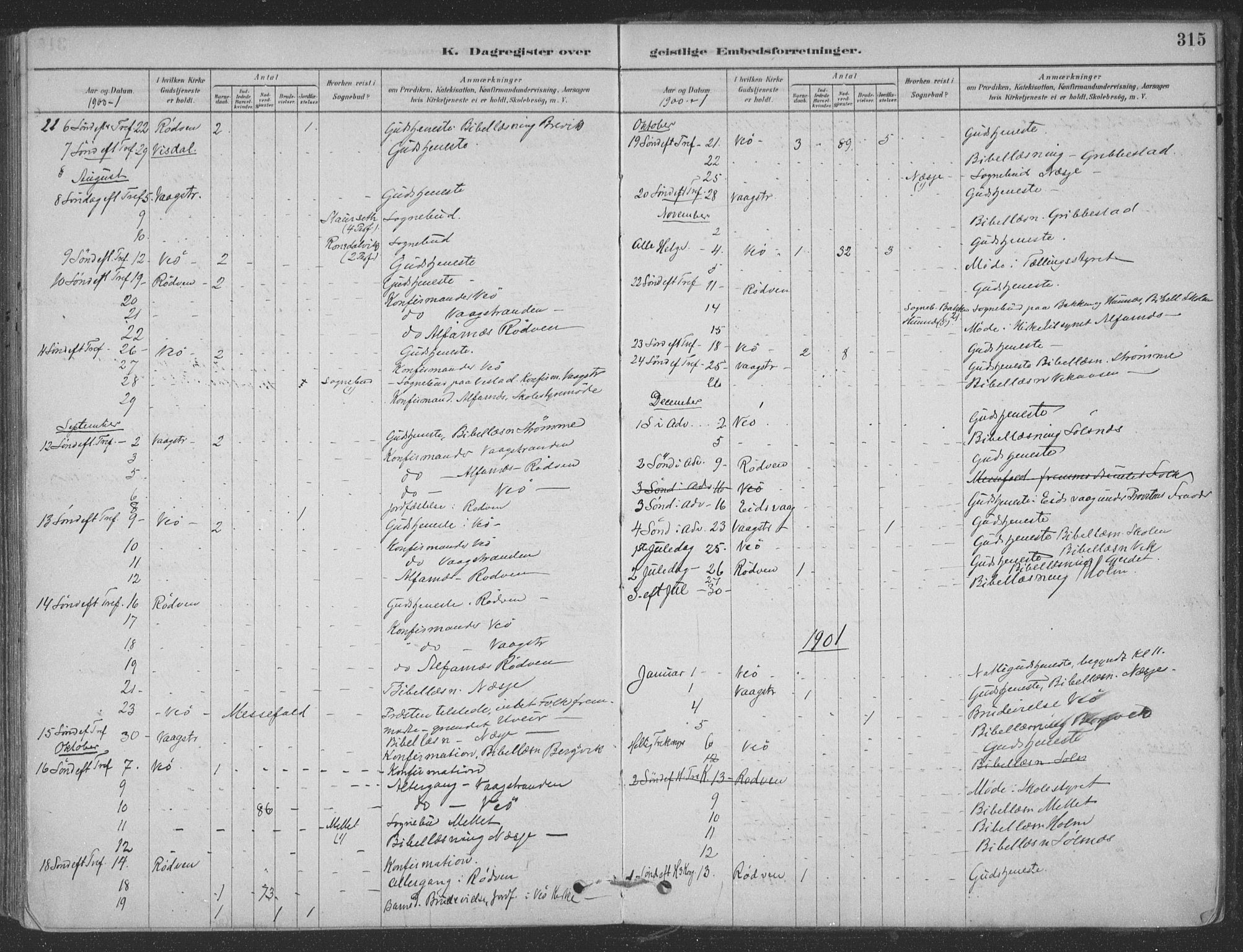 Ministerialprotokoller, klokkerbøker og fødselsregistre - Møre og Romsdal, AV/SAT-A-1454/547/L0604: Parish register (official) no. 547A06, 1878-1906, p. 315