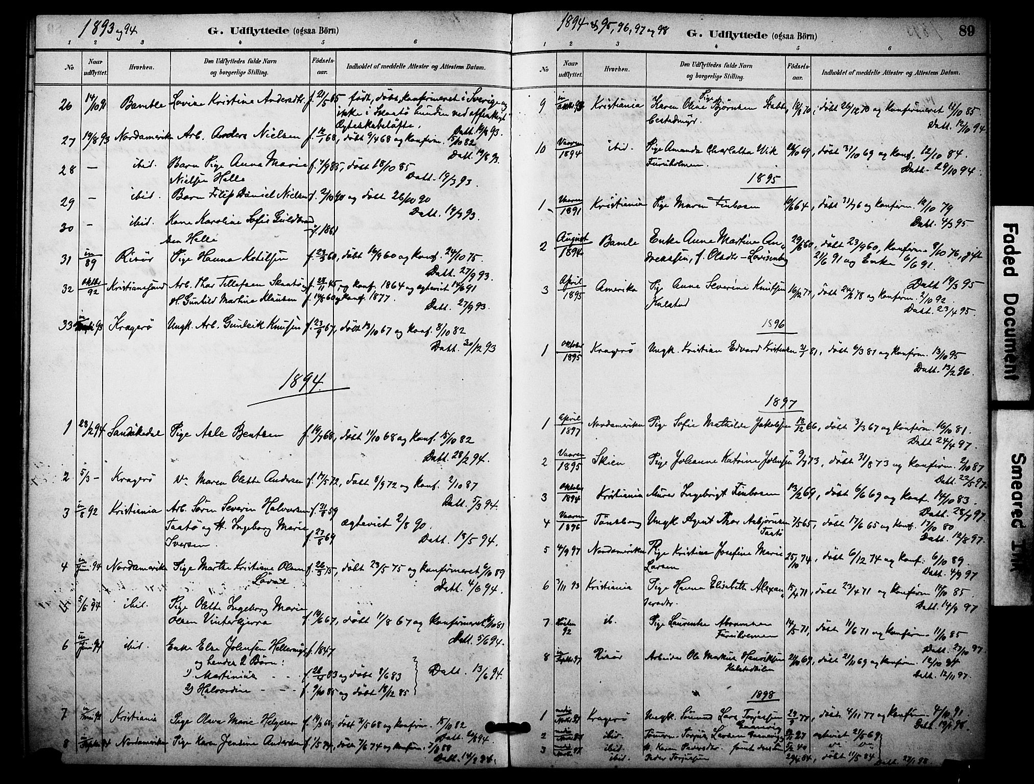 Skåtøy kirkebøker, SAKO/A-304/F/Fa/L0004: Parish register (official) no. I 4, 1884-1900, p. 89