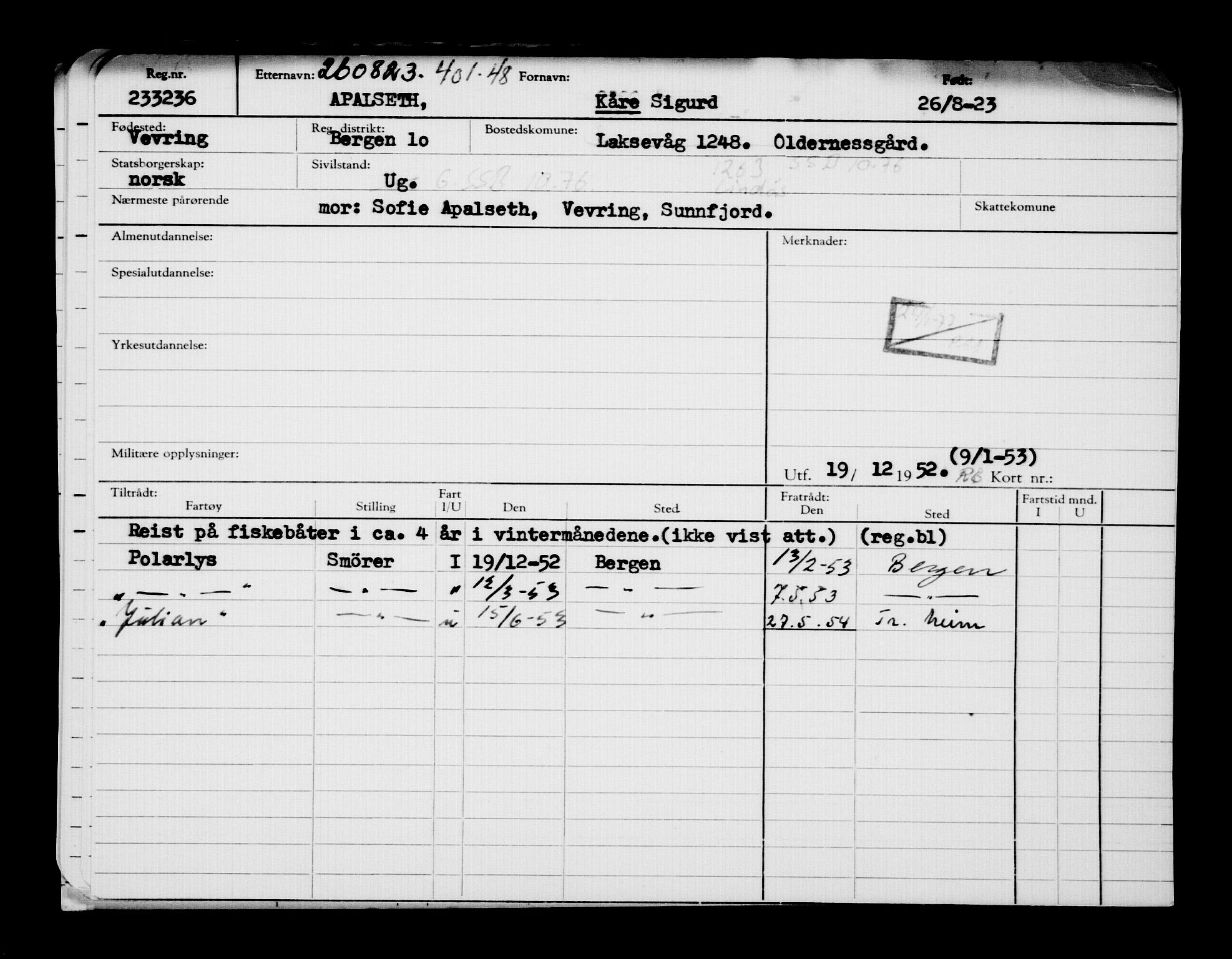 Direktoratet for sjømenn, AV/RA-S-3545/G/Gb/L0222: Hovedkort, 1923, p. 301