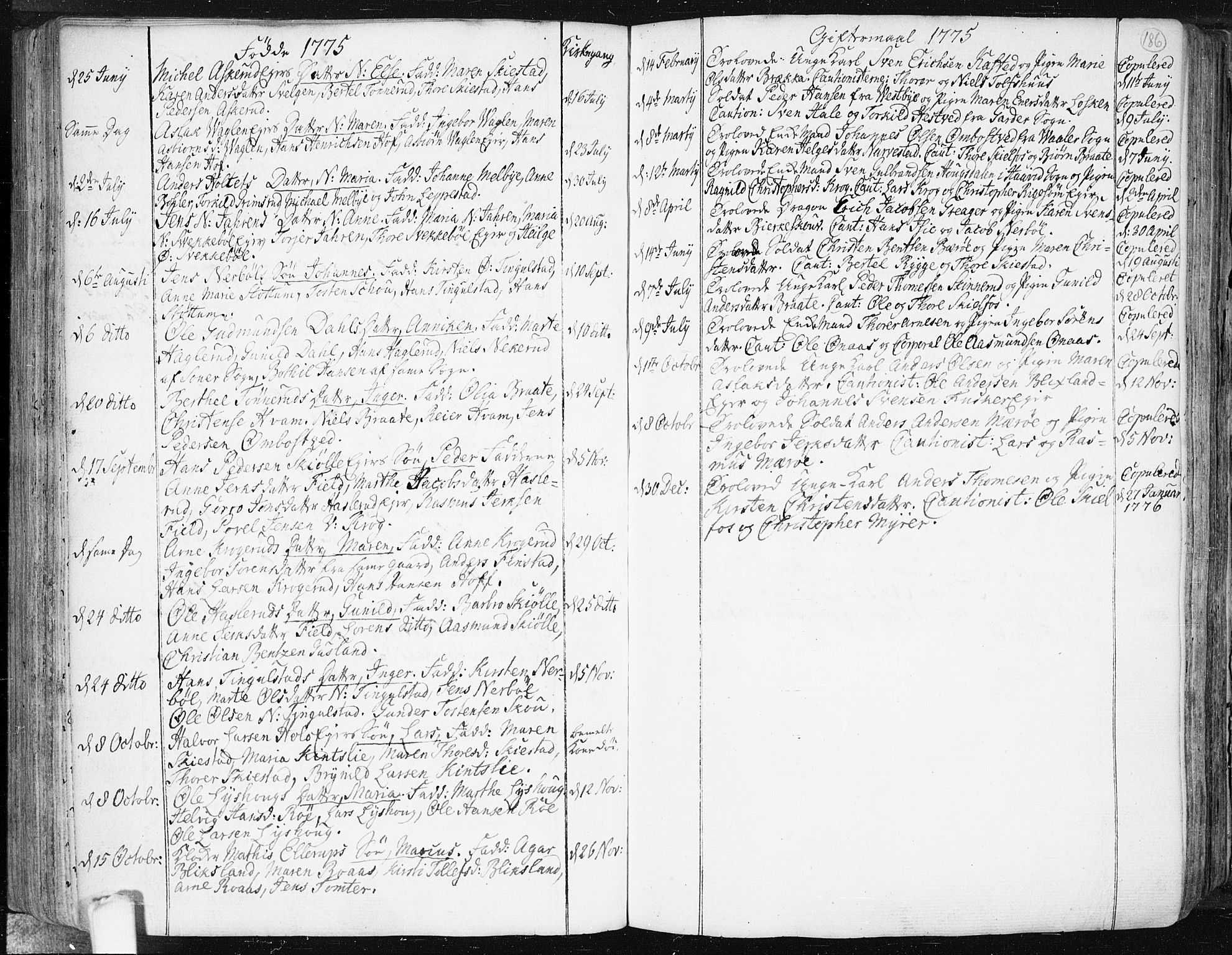 Hobøl prestekontor Kirkebøker, AV/SAO-A-2002/F/Fa/L0001: Parish register (official) no. I 1, 1733-1814, p. 186