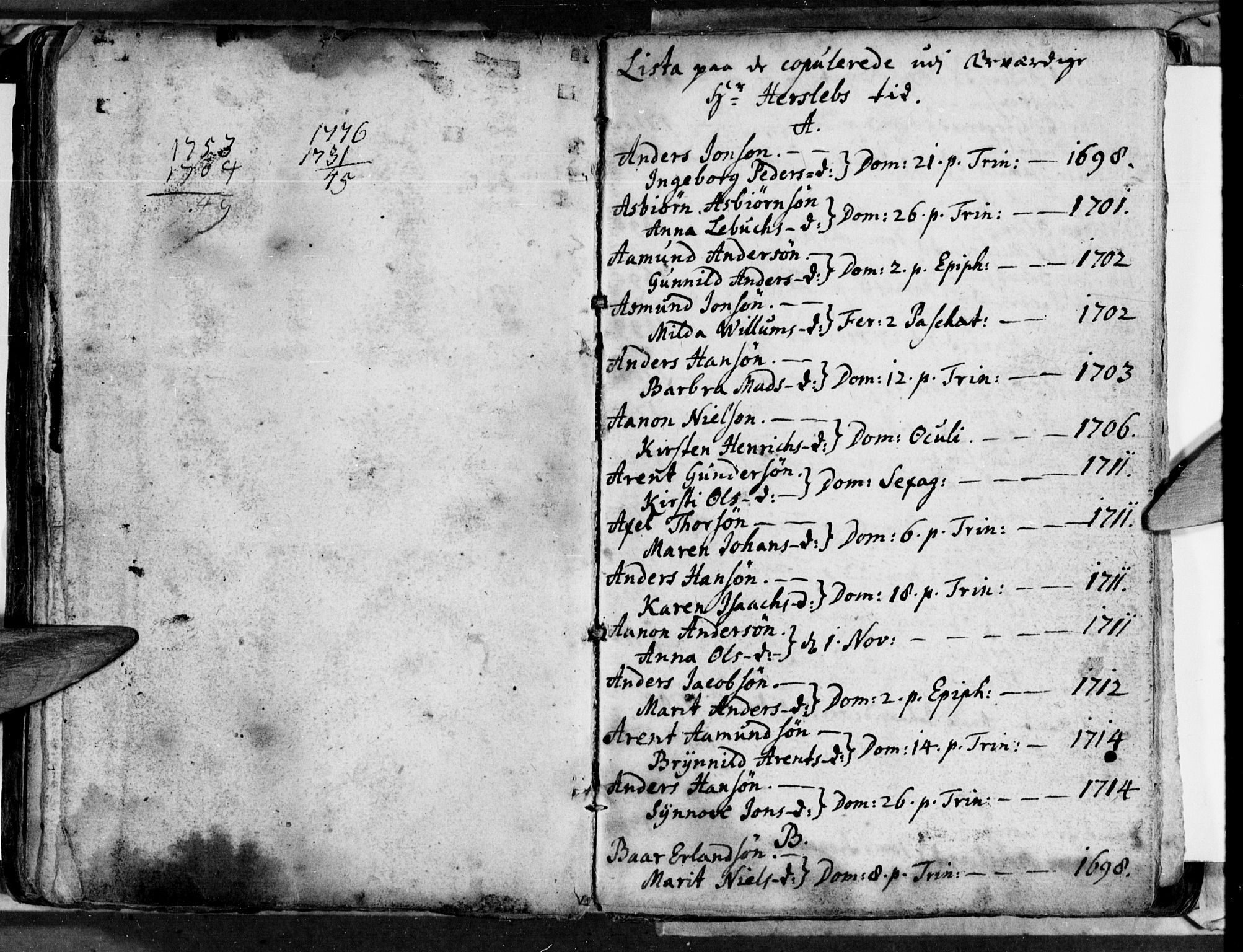 Ministerialprotokoller, klokkerbøker og fødselsregistre - Nordland, AV/SAT-A-1459/853/L0764: Parish register (official) no. 853A03, 1697-1715