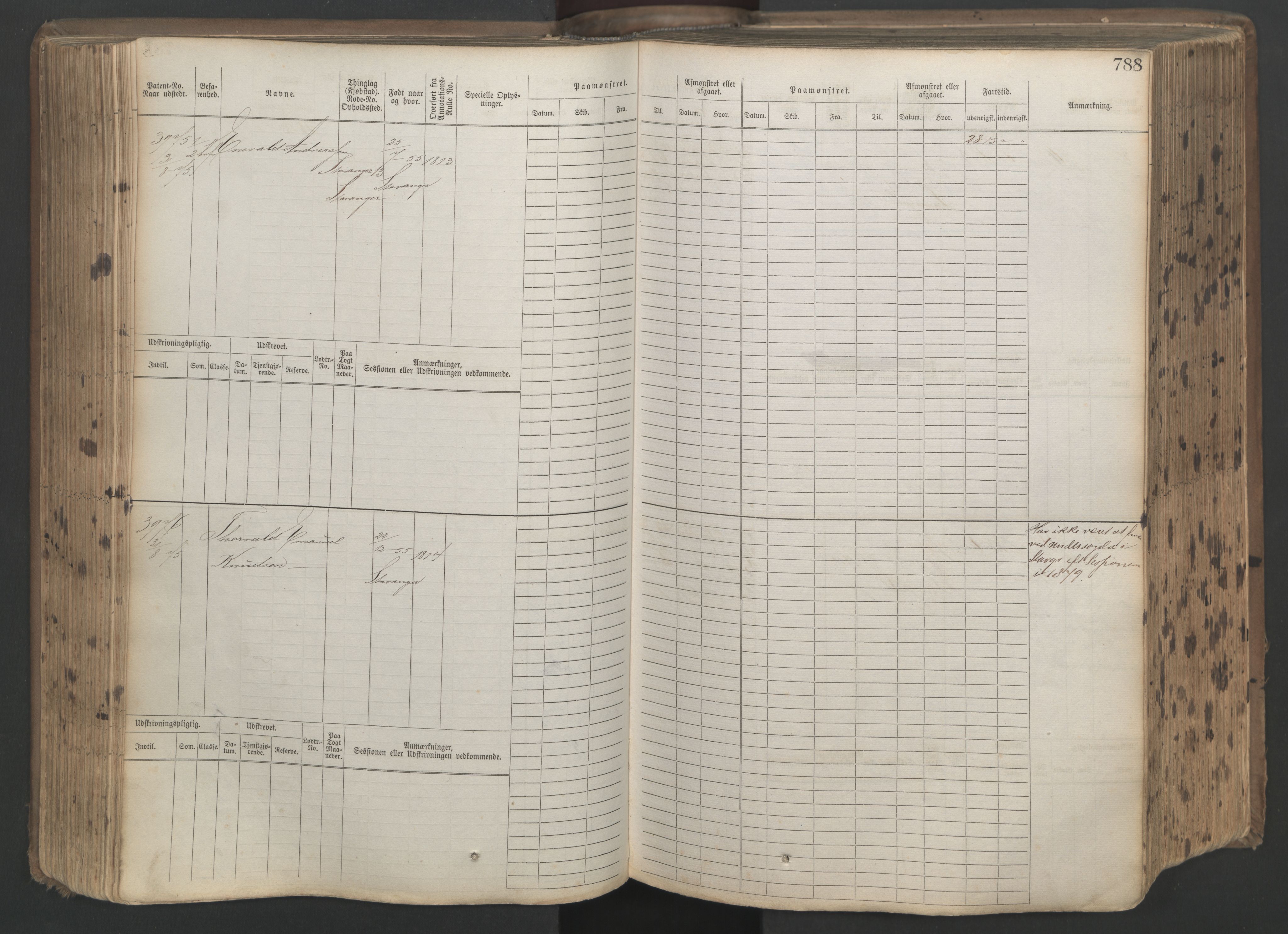 Stavanger sjømannskontor, AV/SAST-A-102006/F/Fb/Fbb/L0019: Sjøfartshovedrulle patnentnr. 3603-4803 (dublett), 1875, p. 191